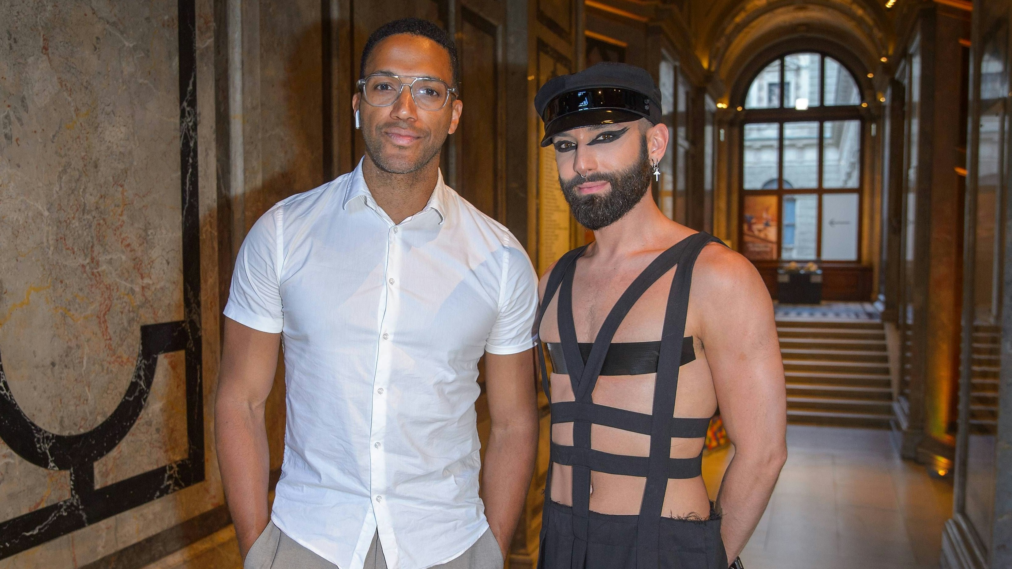 Auftaktgala zur EuroPride 2019 im Kunsthistorischen Museum KHM, Wien, 2.6.2019, -  Conchita WURST (Tom NEUWIRTH), Cesar SAMPSON 