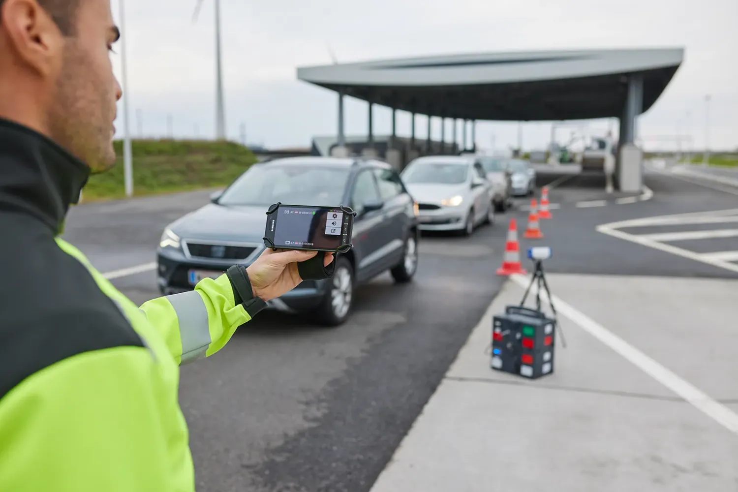 Kontrolle der digitalen Vignette.