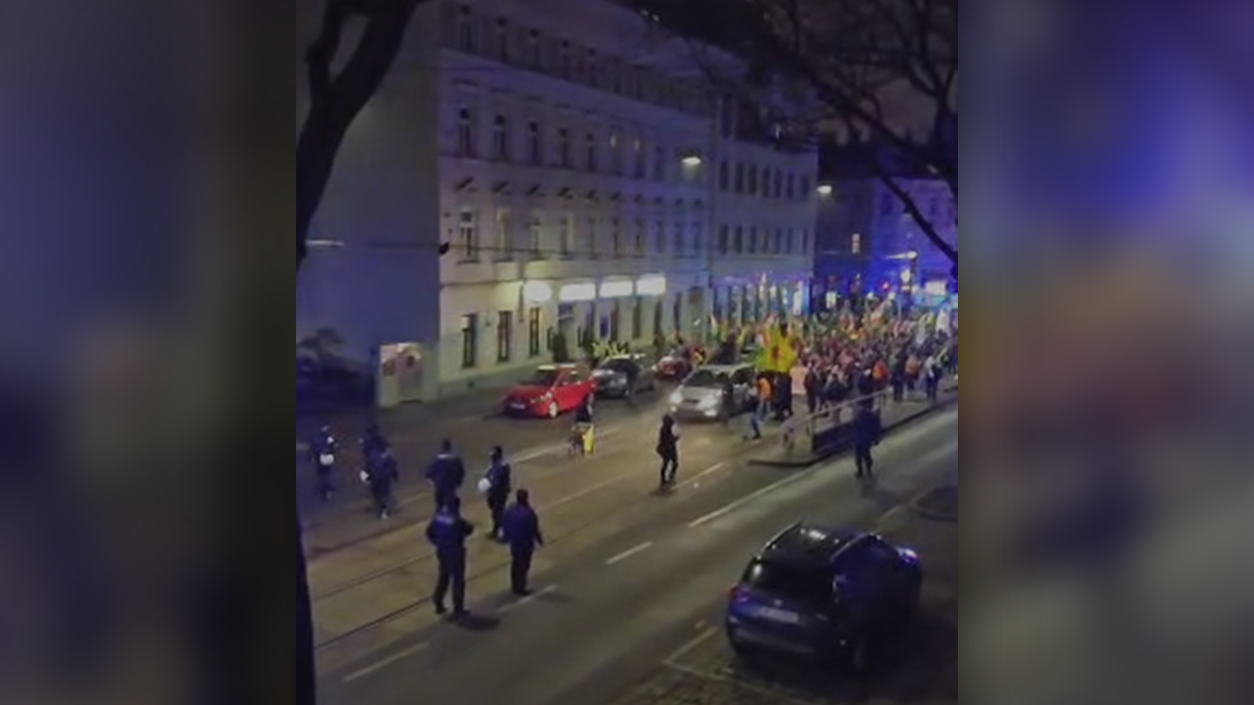 Am Dienstag versammelten sich die Protestierenden in Wien-Penzing.