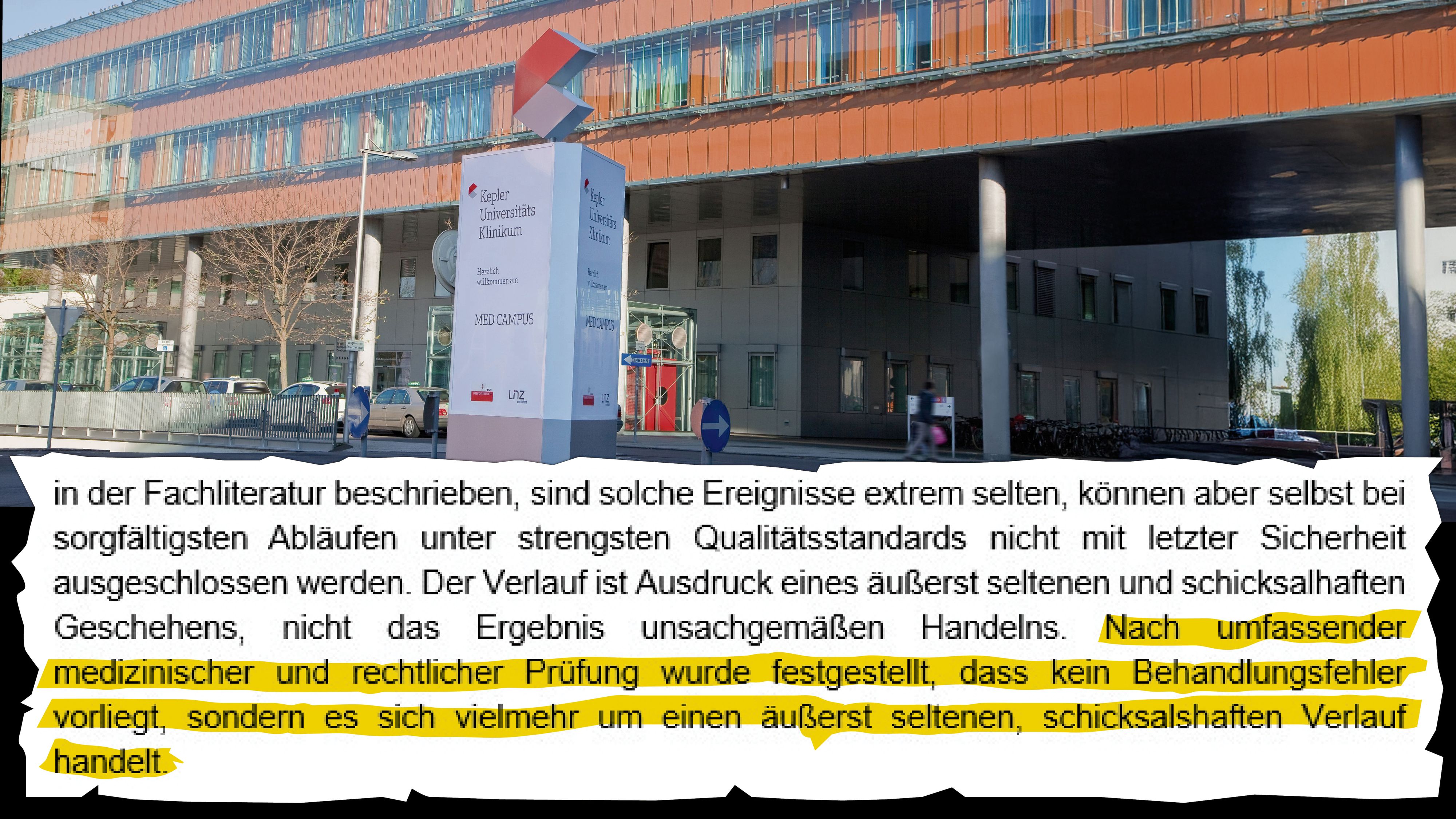 Einer jungen Frau wurde im Linzer Kepler Klinikum (KUK) fälschlicherweise die Gebärmutter entnommen.