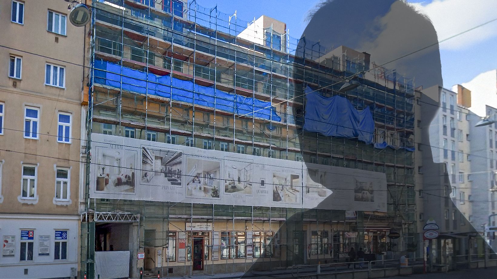 Auf einer Baustelle am Wiener Rennweg herrscht wegen der Insolvenz der LNR Real Estate GmbH seit Monaten Stillstand.