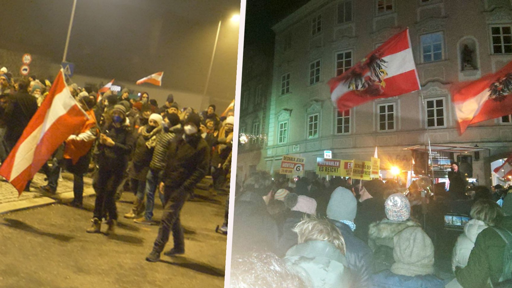 Heute.at - Dauer-Demos in Steyr! Bürger flüchten aus der City