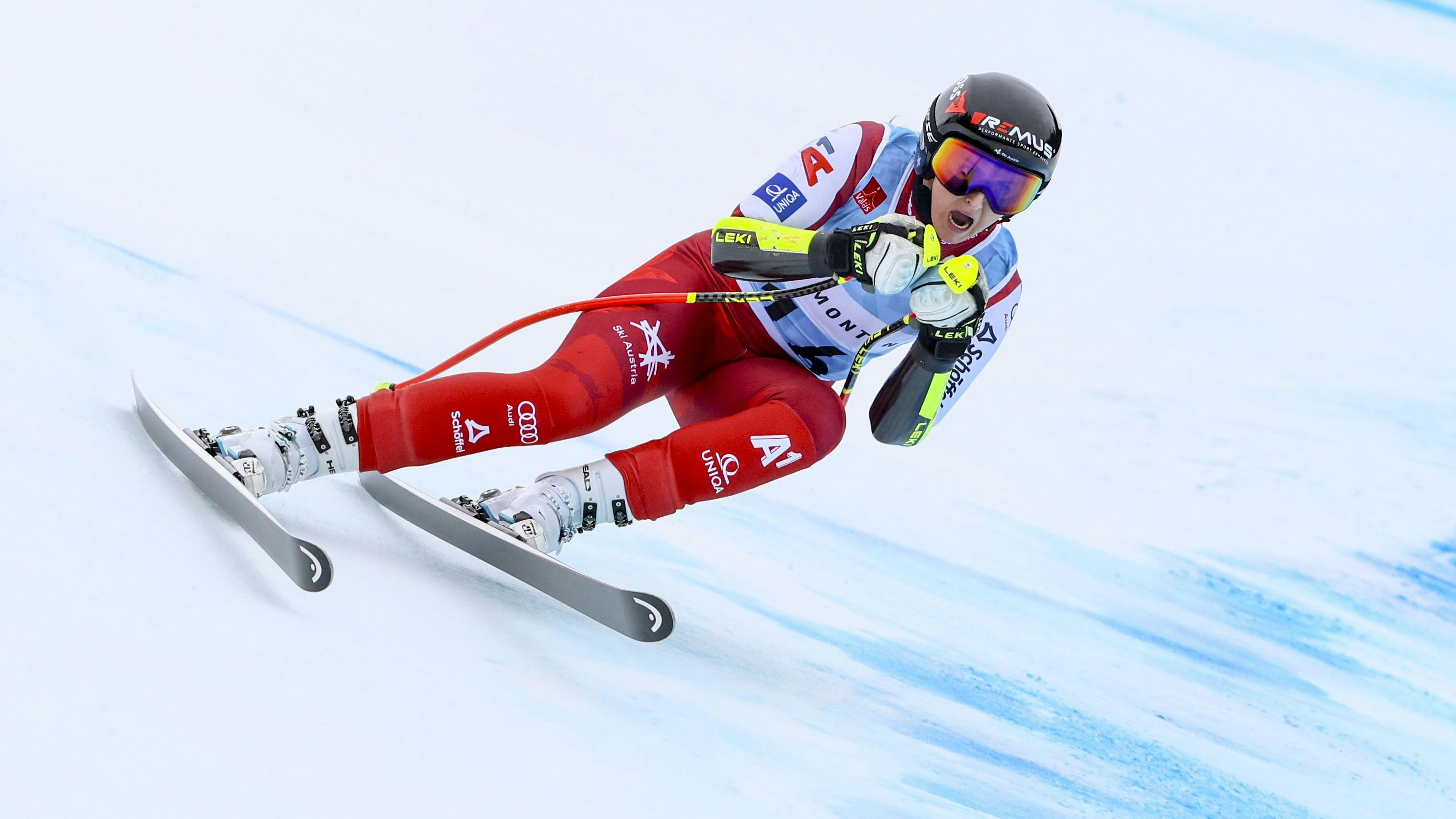 Heute.at - ÖSV-Star Ortlieb eröffnet Abfahrt in Crans-Montana