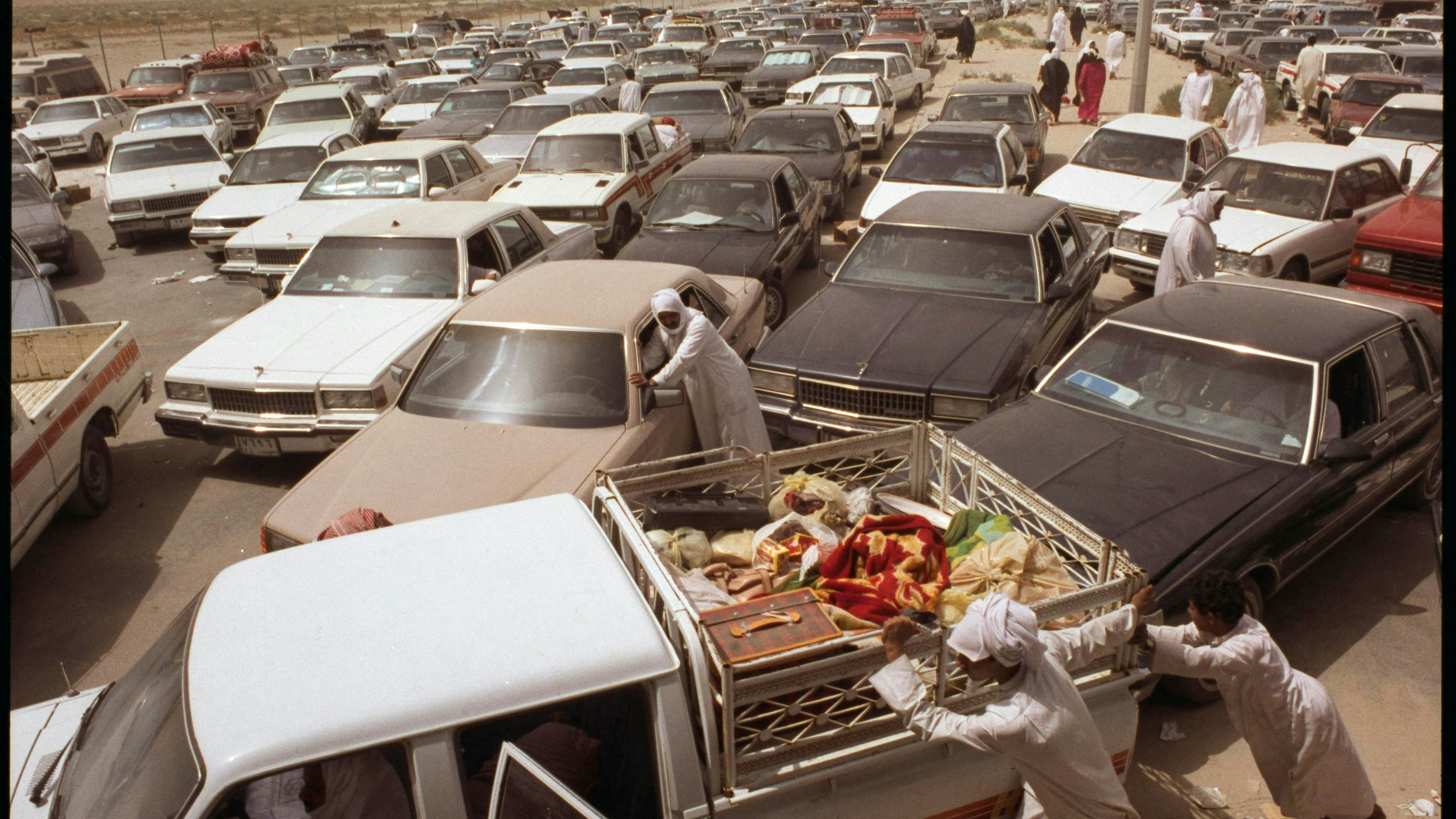 Flüchtlinge aus Kuwait versuchen, nach Saudi-Arabien zu kommen