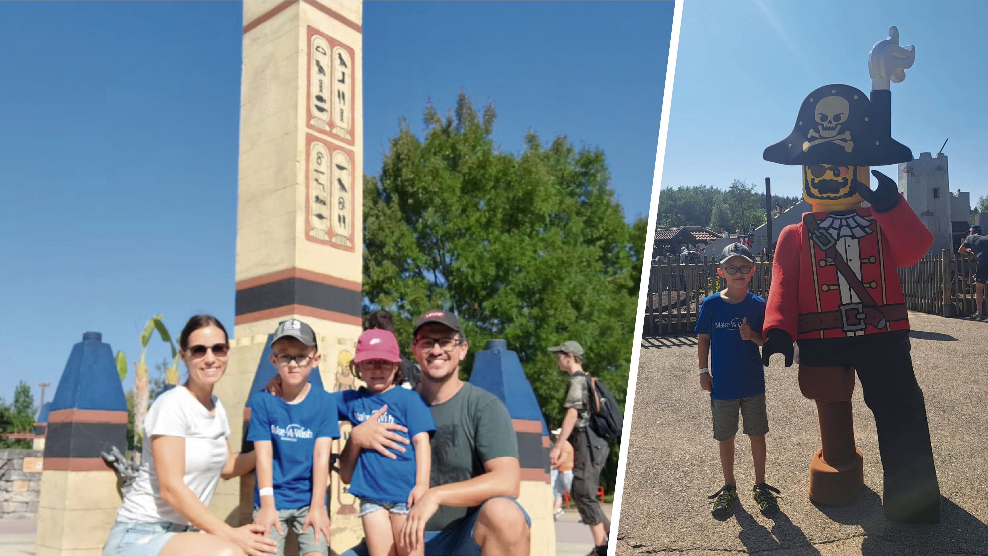 Leonhards Wunsch ging in Erfüllung: Er durfte mit seiner Familie ins Legoland.