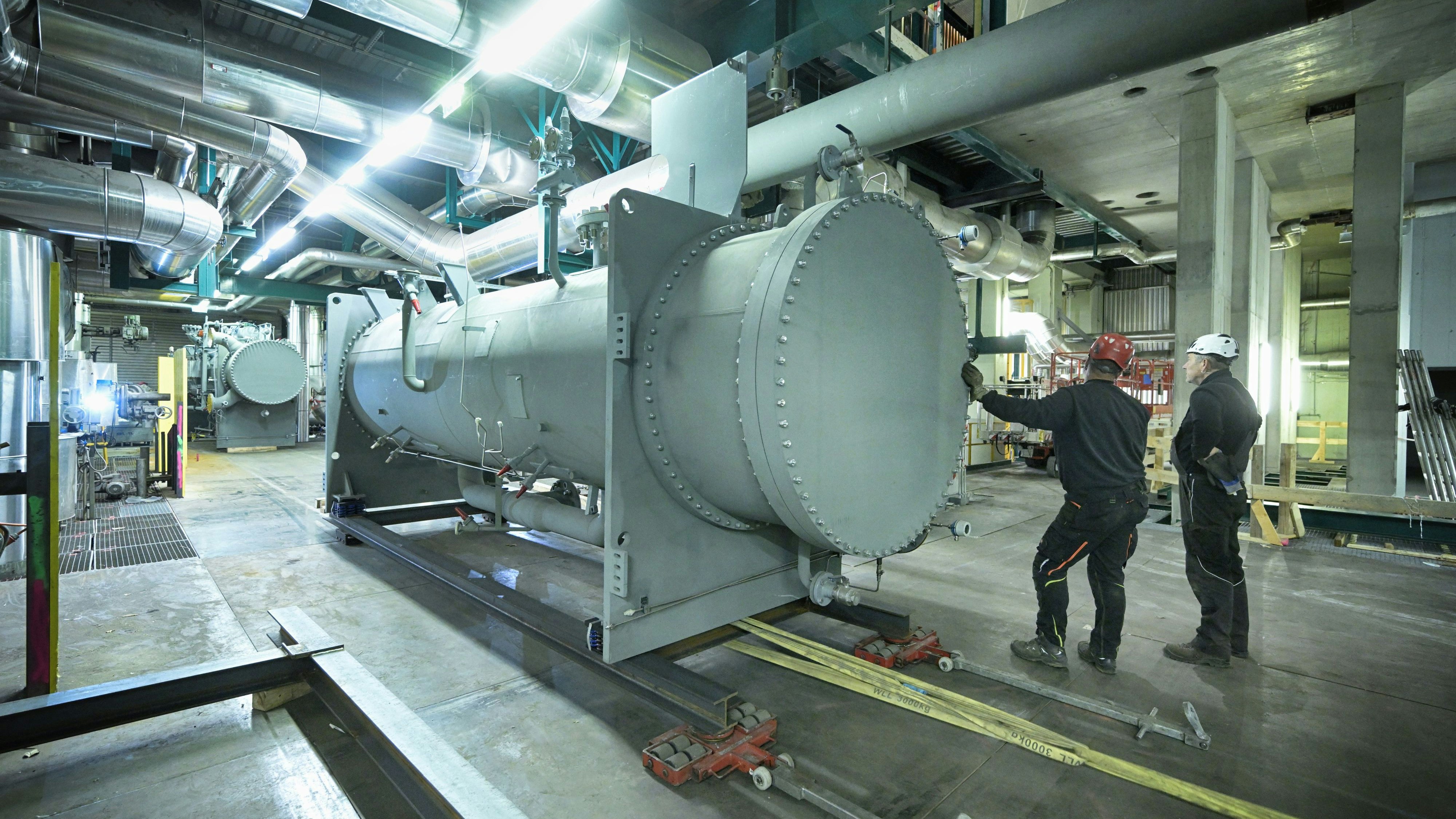 Großwärmepumpe bei Wien Energie am Standort Spittelau. 