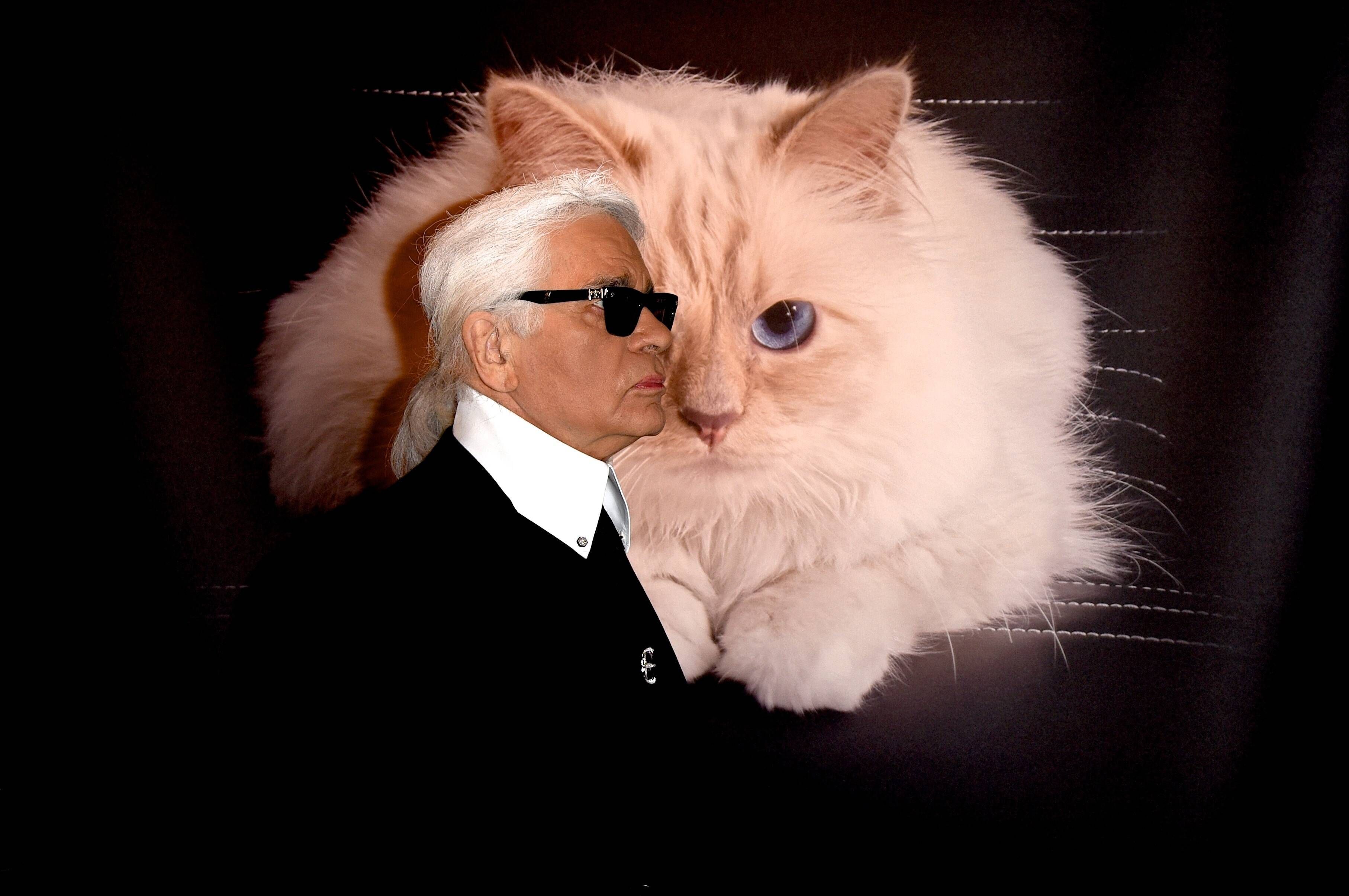 Karl Lagerfeld bei der Vernissage 