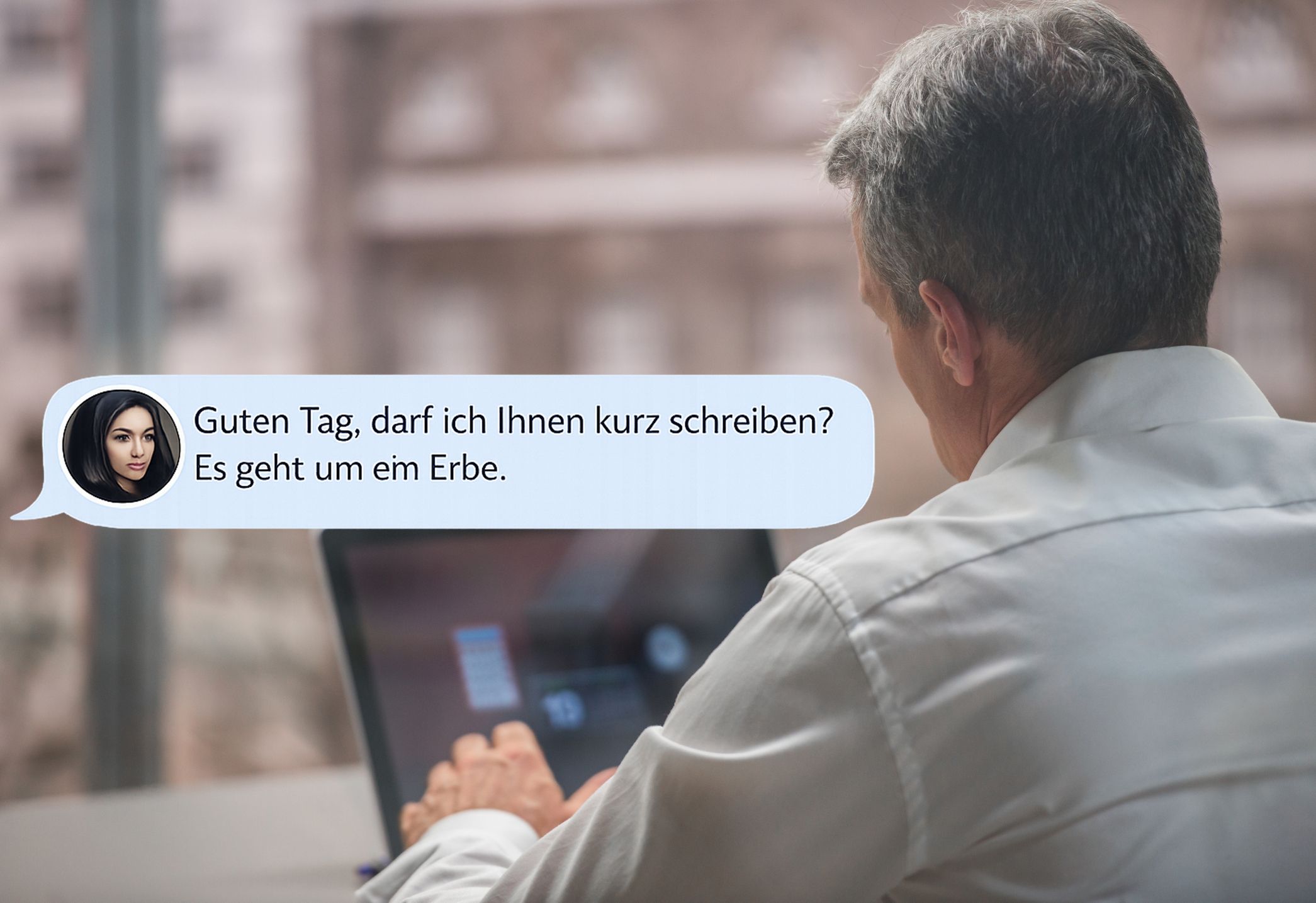 Mit dieser Nachricht begann der Betrug: Eine Fake-