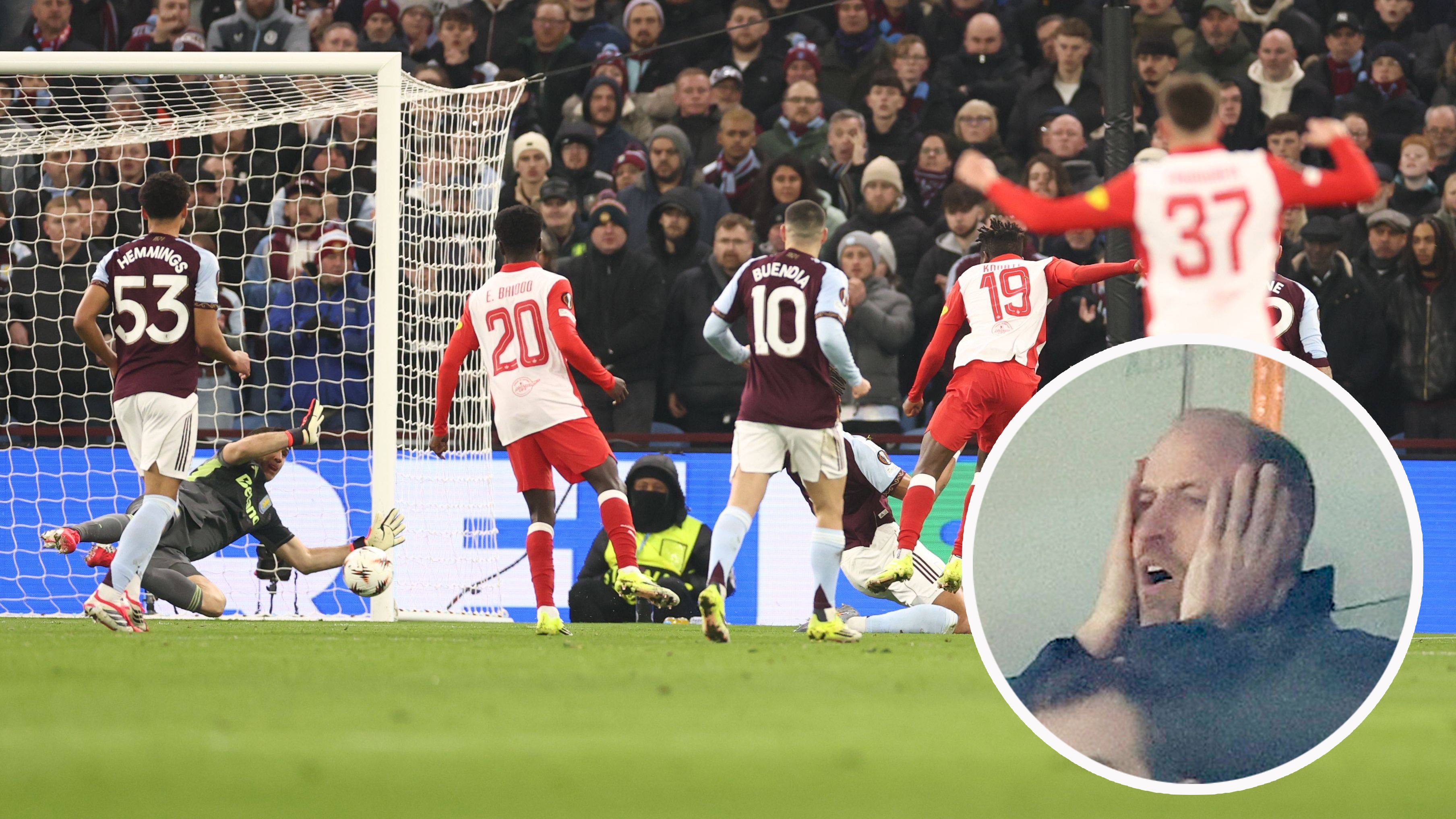 Prinz William zitterte auf der Tribüne lange Zeit mit, durfte schließlich über einen Sieg von Aston Villa jubeln.