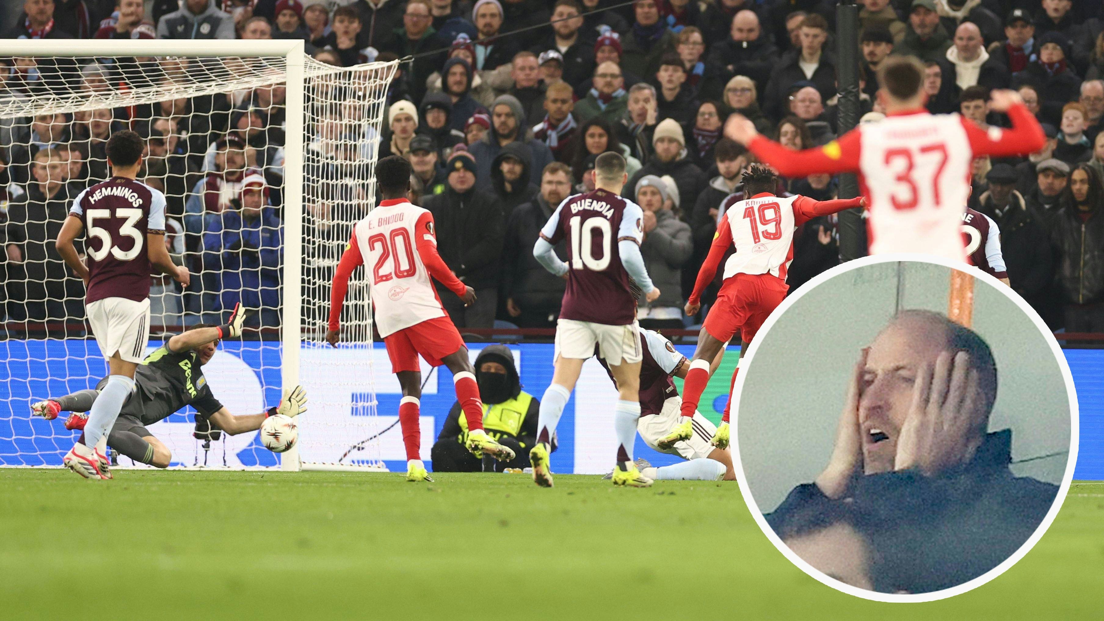 Prinz William zitterte auf der Tribüne lange Zeit mit, durfte schließlich über einen Sieg von Aston Villa jubeln.