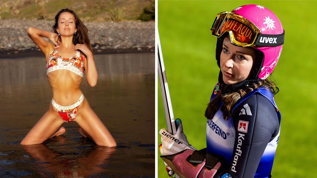 Skispringerin Juliane Seyfarth ist am Titelblatt.