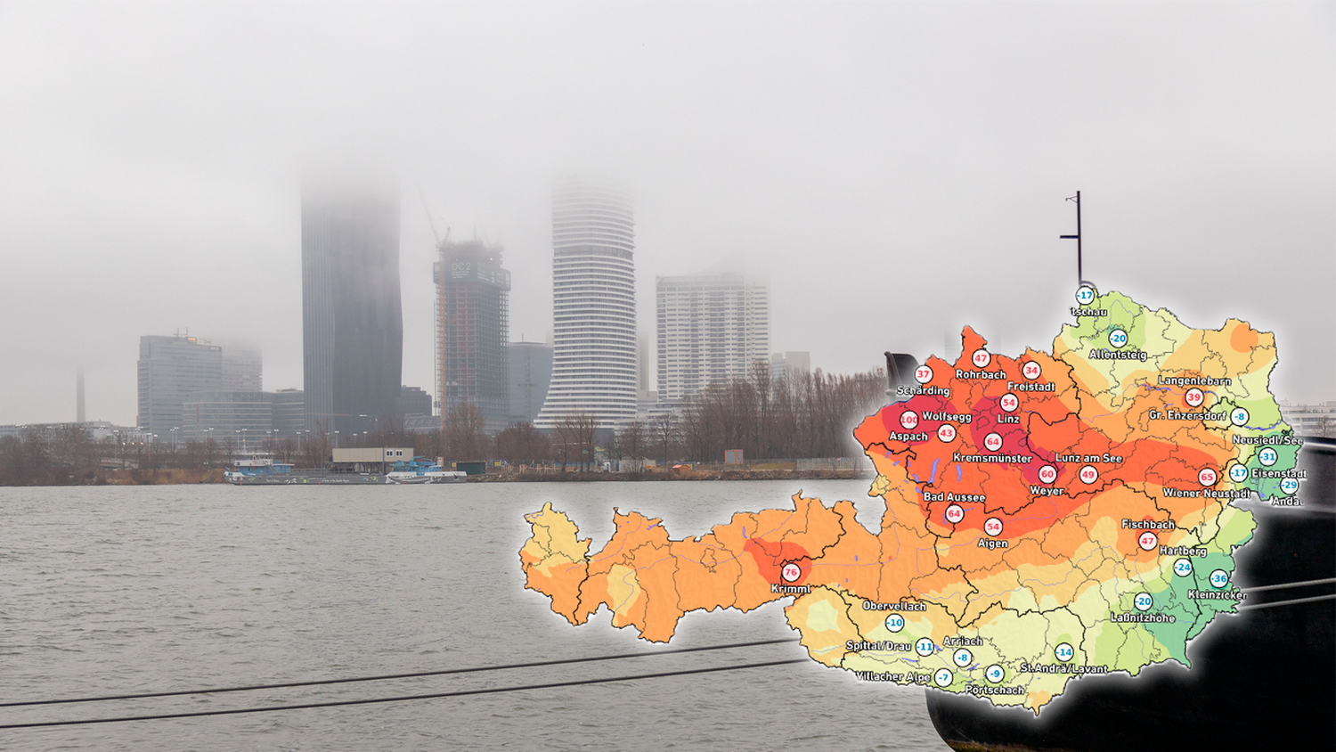 Heute.at - Neue Karte zeigt – so trüb war der Jänner wirklich