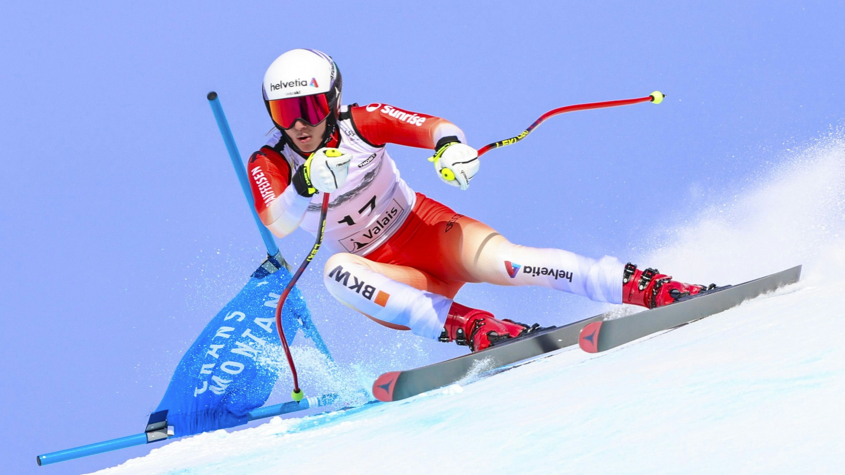 CRANS MONTANA,SWITZERLAND,31.JAN.26 - ALPINE SKIING - FIS World Cup, Super G, ladies. Image shows Malorie Blanc (SUI). Photo: GEPA pictures/ Mathias Mandl