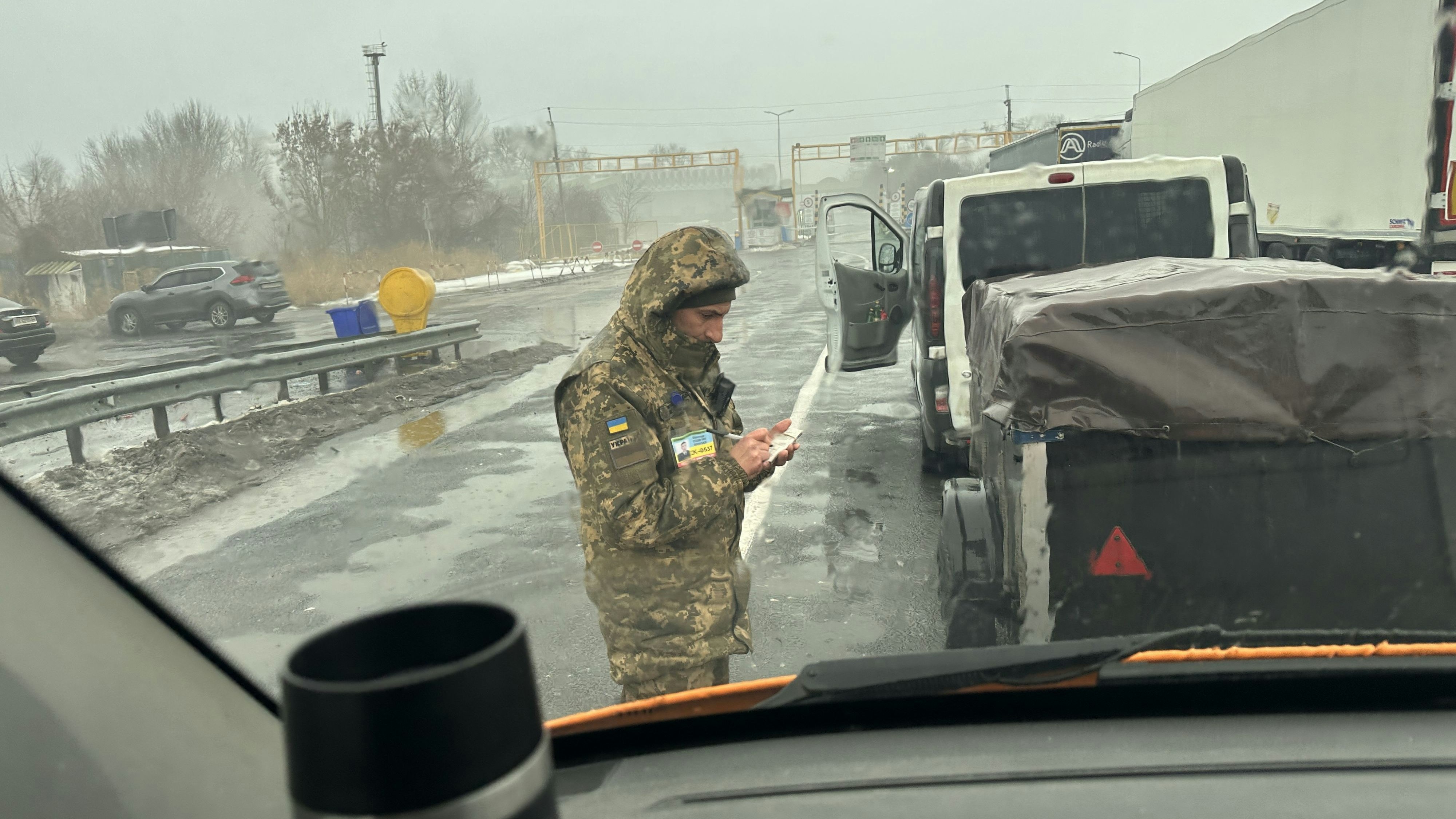 An der Grenze zwischen Ungarn und der Ukraine.