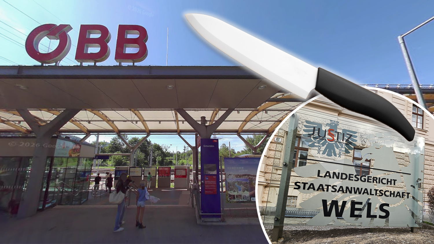 Die 23-Jährige soll am 19. Dezember versucht haben, eine wahllose Person am Bahnhof in Gmunden mit einem Keramikmesser zu töten. (Symbolbild)