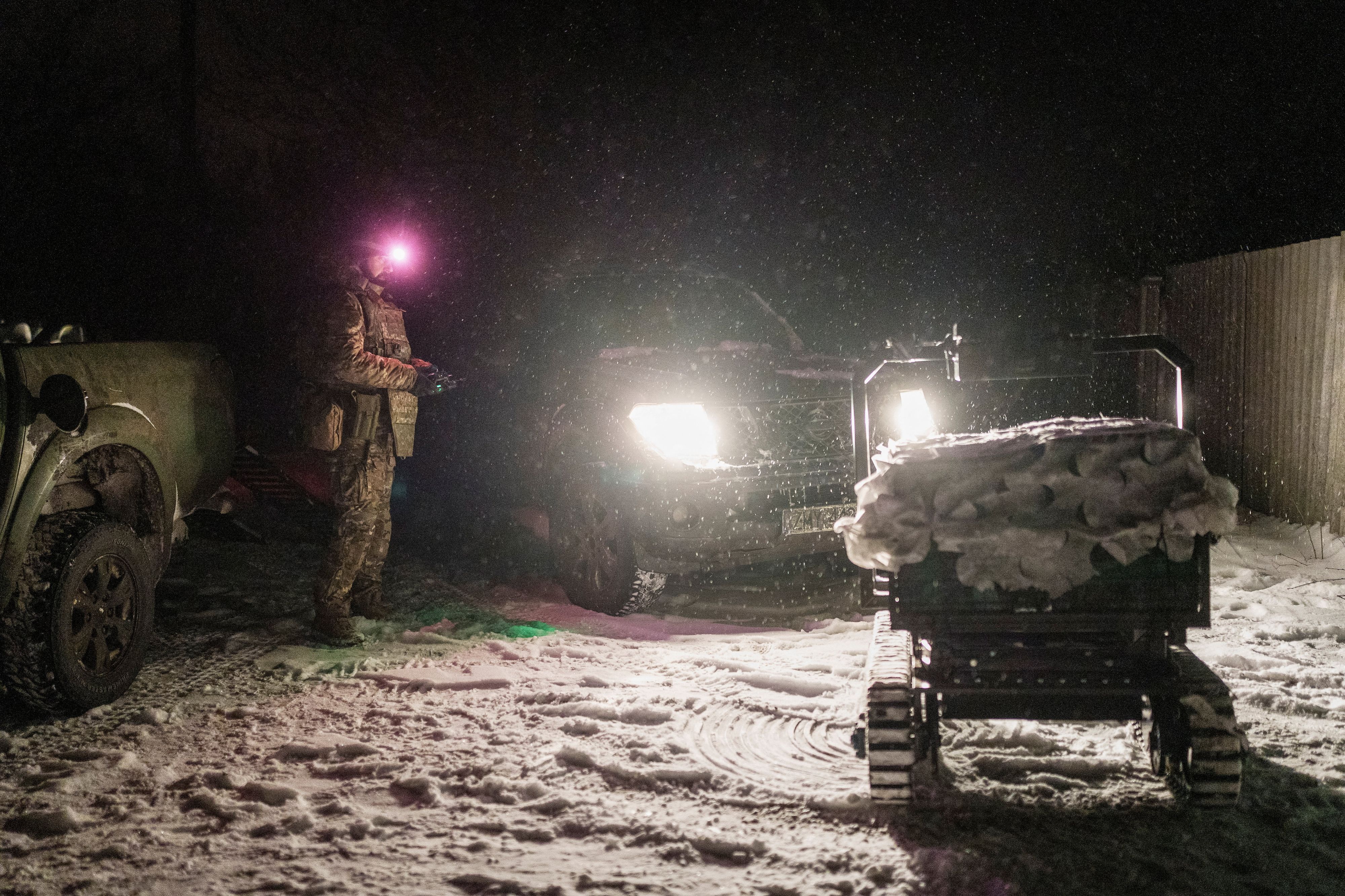 Russische Soldaten standen plötzlich einem ukrainischen Kampfroboter gegenüber.