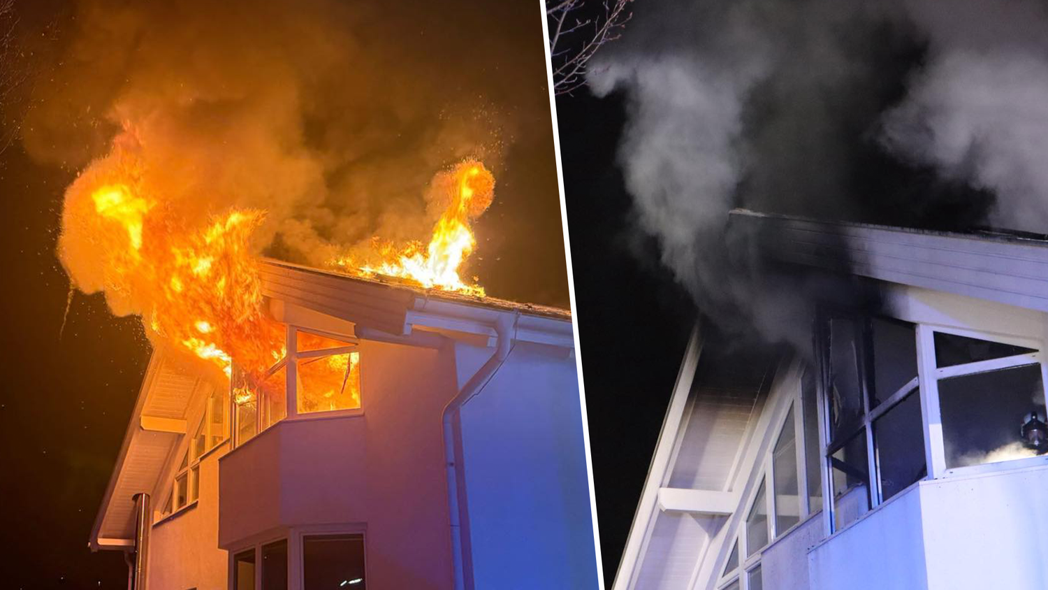 Heute.at - Mehrere Notrufe – Einfamilienhaus brennt lichterloh