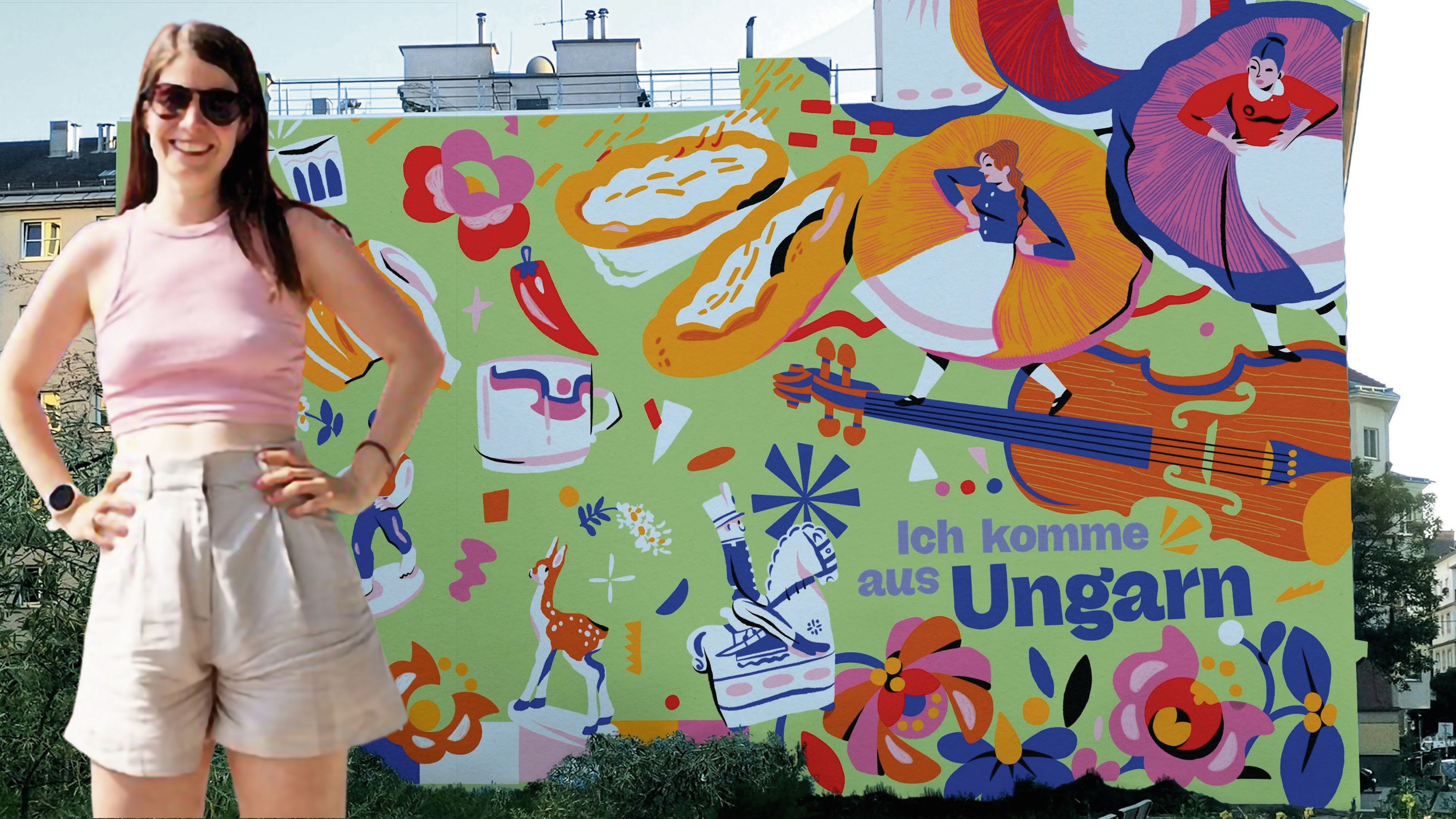 Aliz Buzás ist Künstlerin und lebt in Wien. Ihr aktuelles Projekt: Motive für riesige Wandbilder.