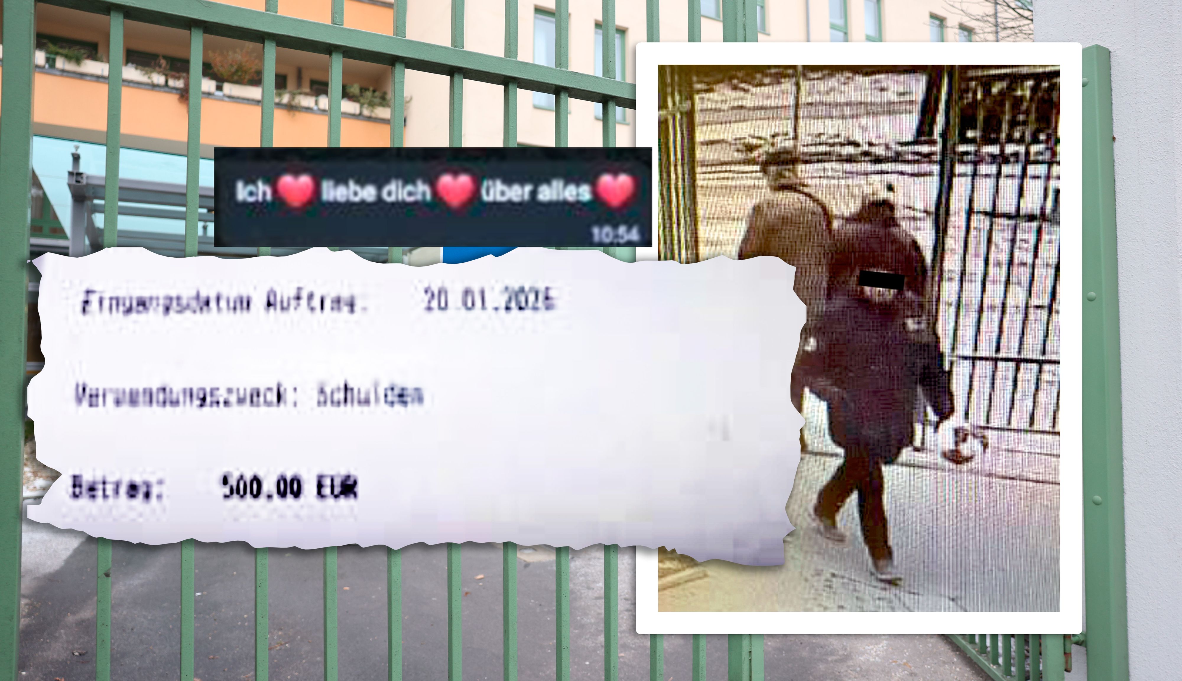 Süßliche WhatsApp-Nachrichten, eiskalte Abzocke: Ein brisanter Beleg könnte dem Verdächtigen (r.) jetzt zum Verhängnis werden.