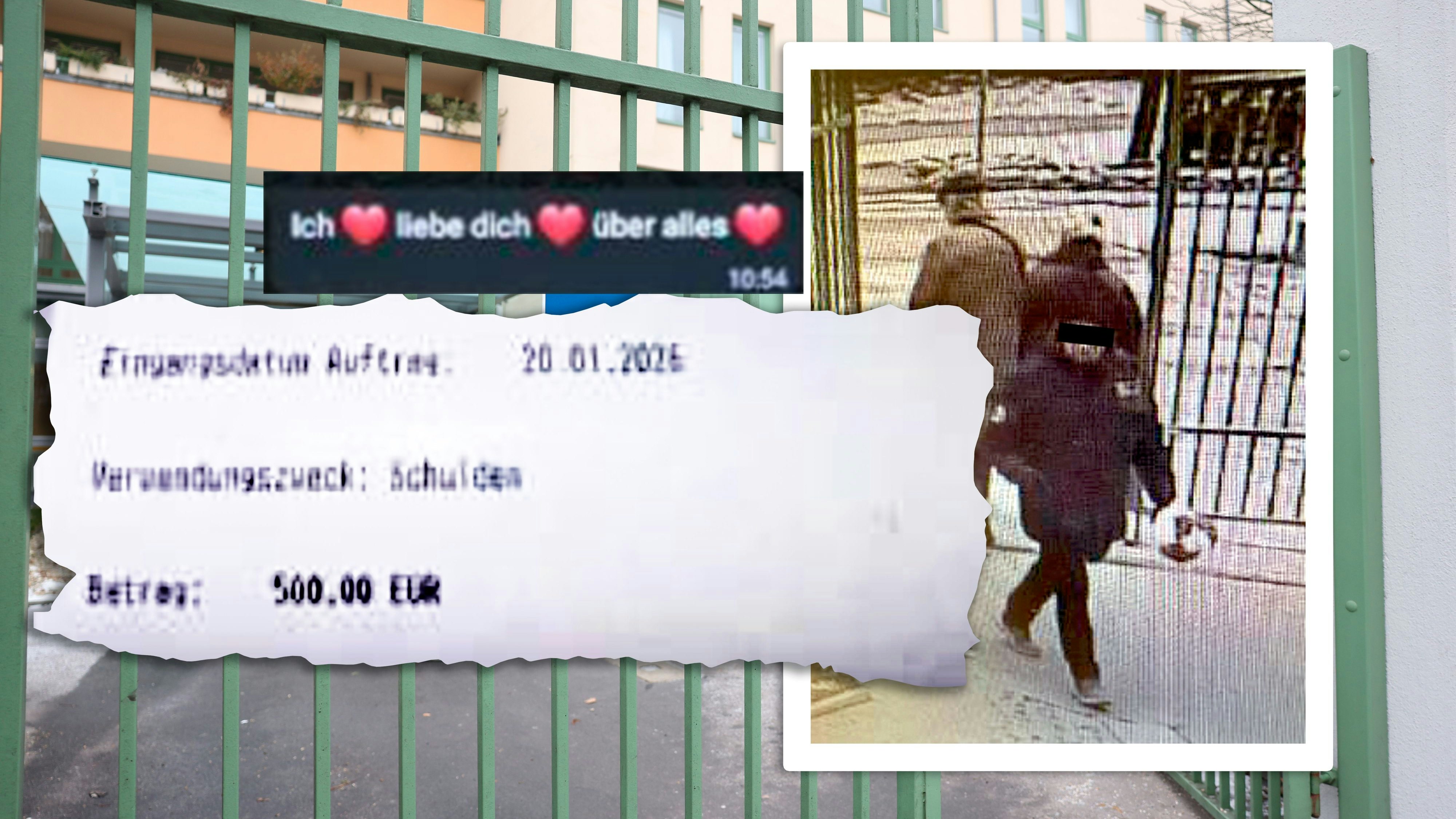 Süßliche WhatApp-Nachrichten, eiskalte Abzocke: Ein brisanter Beleg könnte dem Verdächtigen (r.) jetzt zum Verhängnis werden.