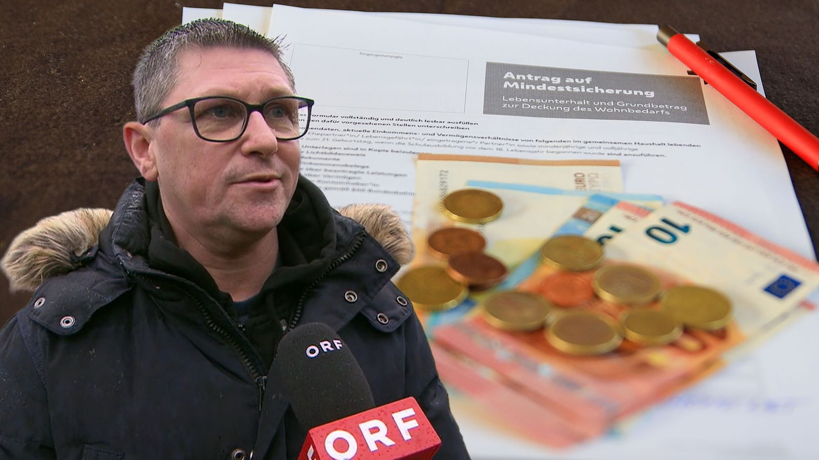 Gerhard Komoly bekommt jetzt fast 200 Euro Mindestsicherung weniger im Monat.