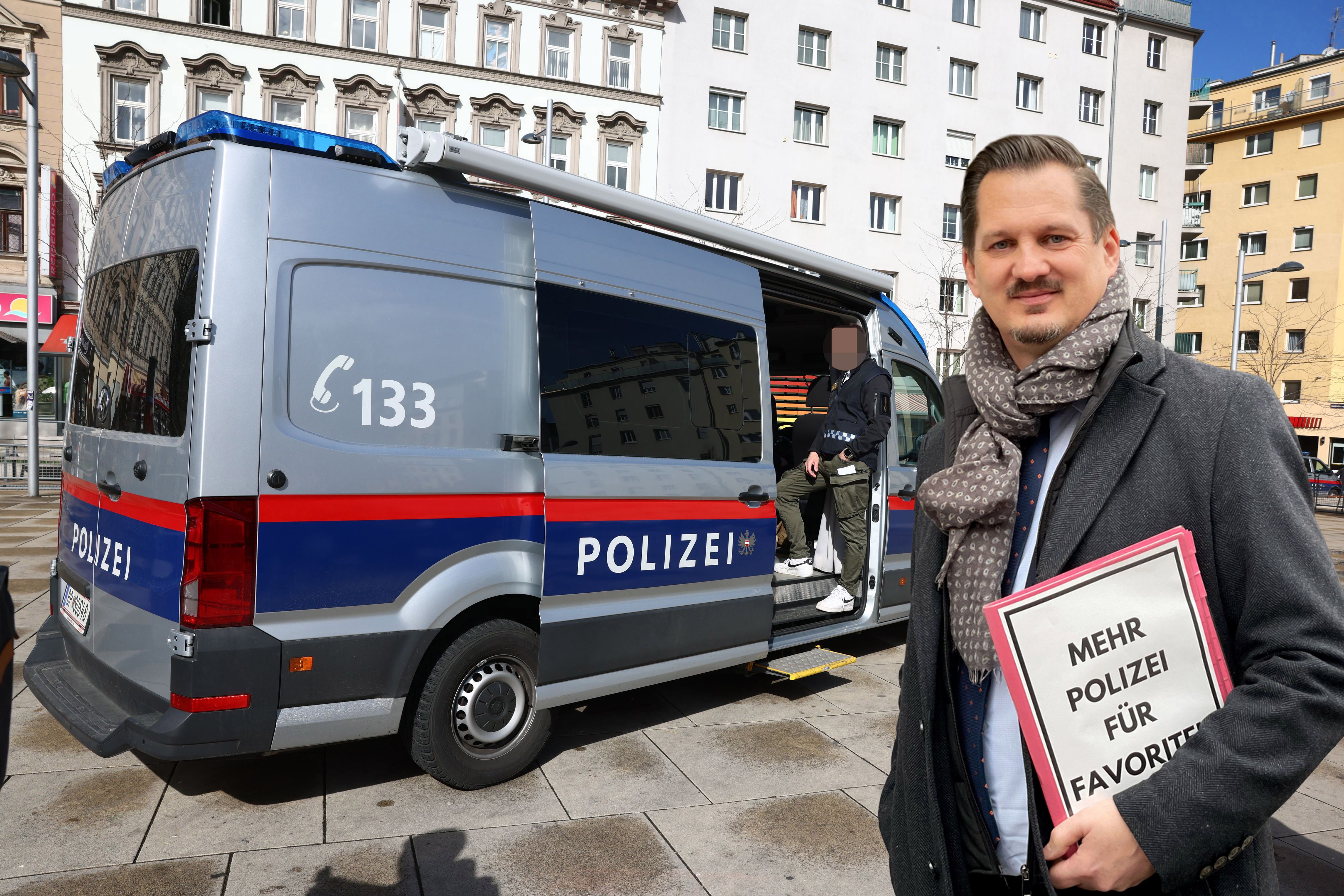Der Favoritener Bezirksvorsteher Marcus Franz wünscht sich für den Bezirk 500 Streifenbeamte.