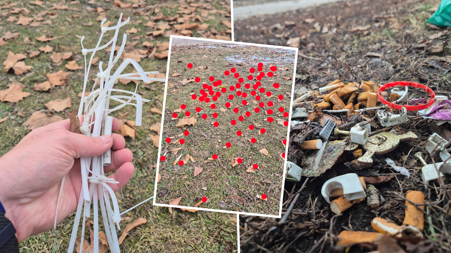 Nach dem Christkindlmarkt im Linzer Volksgarten hat offenbar noch niemand aufgeräumt. Der Linzer Politiker Lorenz Potocnik machte sich selbst ans Werk.