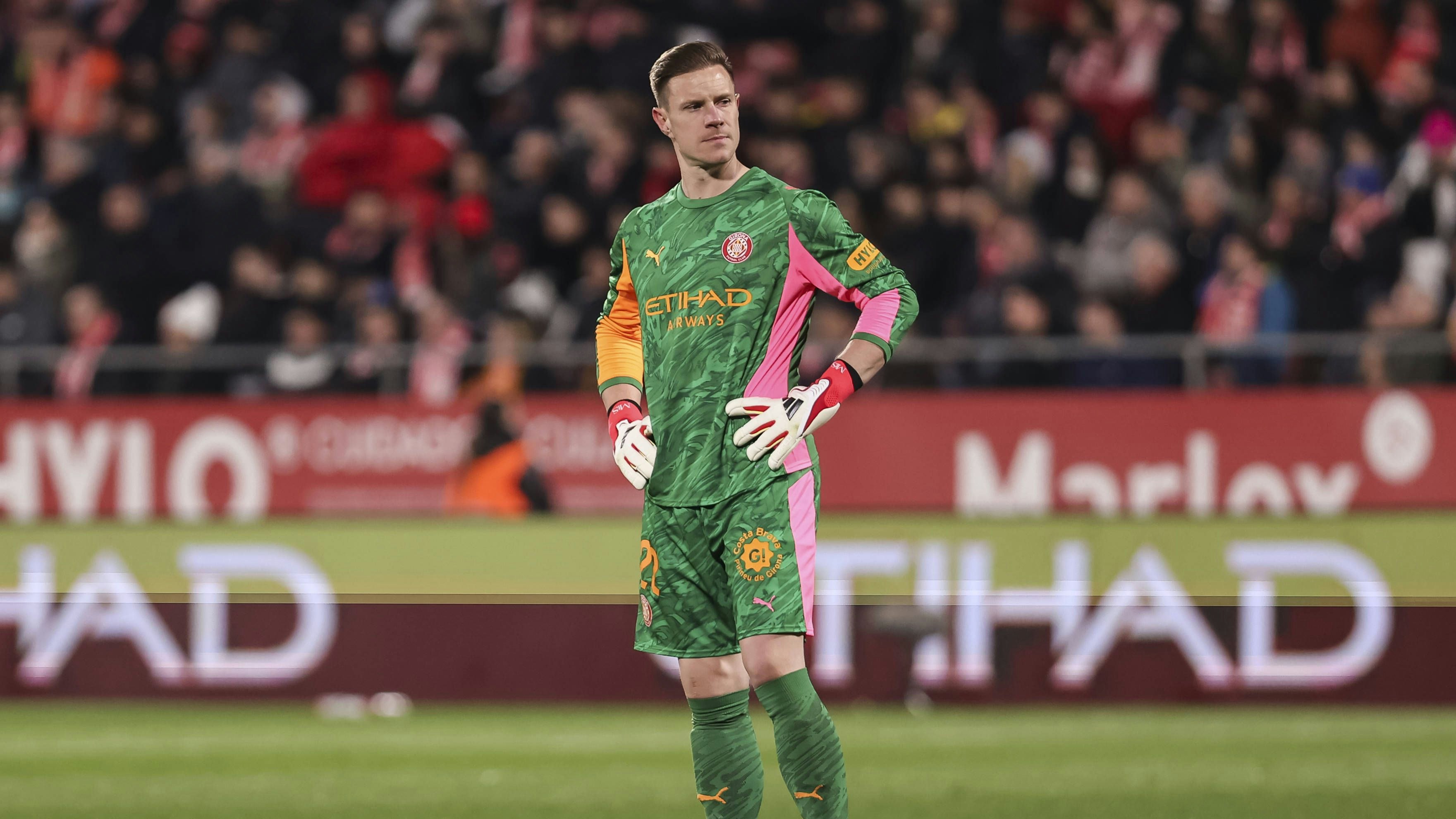 January 26, 2026, Girona, Girona, SPAIN: Marc-Andre ter Stegen of Girona FC looks on during the Spanish league, LaLiga EA Sports, football match played between Girona FC and Getafe CF at Montilivi stadium on January 26, 2026 in Girona, Spain. Girona SPAIN - ZUMAa181 20260126_zaa_a181_032 Copyright: xJavierxBorregox