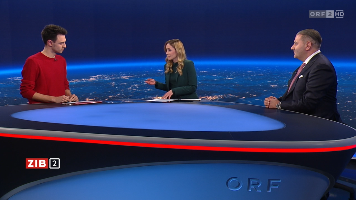 Im TV-Studio bei Moderatorin Margit Laufer diskutierten der SPÖ-Nationalratsabgeordnete Paul Stich und der Wiener Landtagsabgeordnete Leo Lugner. 