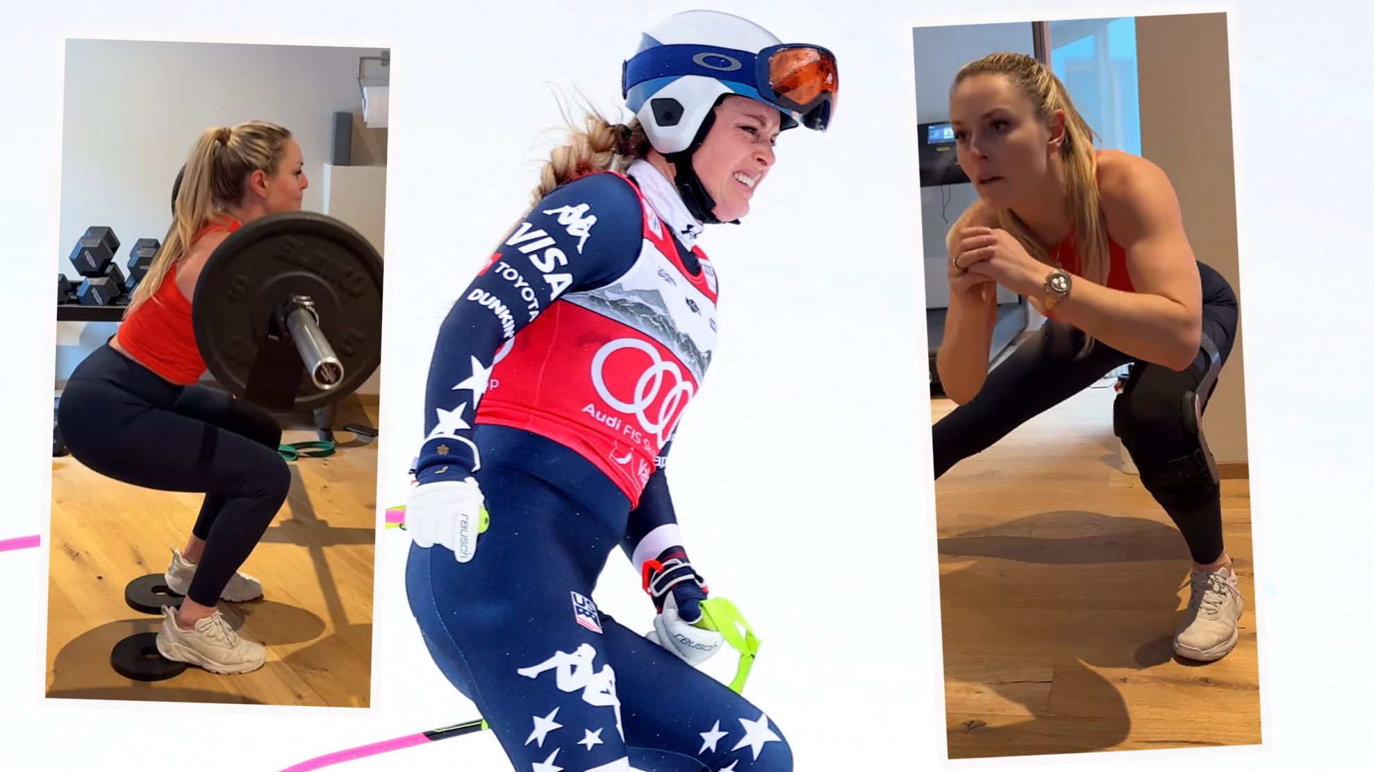 Lindsey Vonn belastet ihr Knie trotz gerissenen Kreuzbands im Training stark.