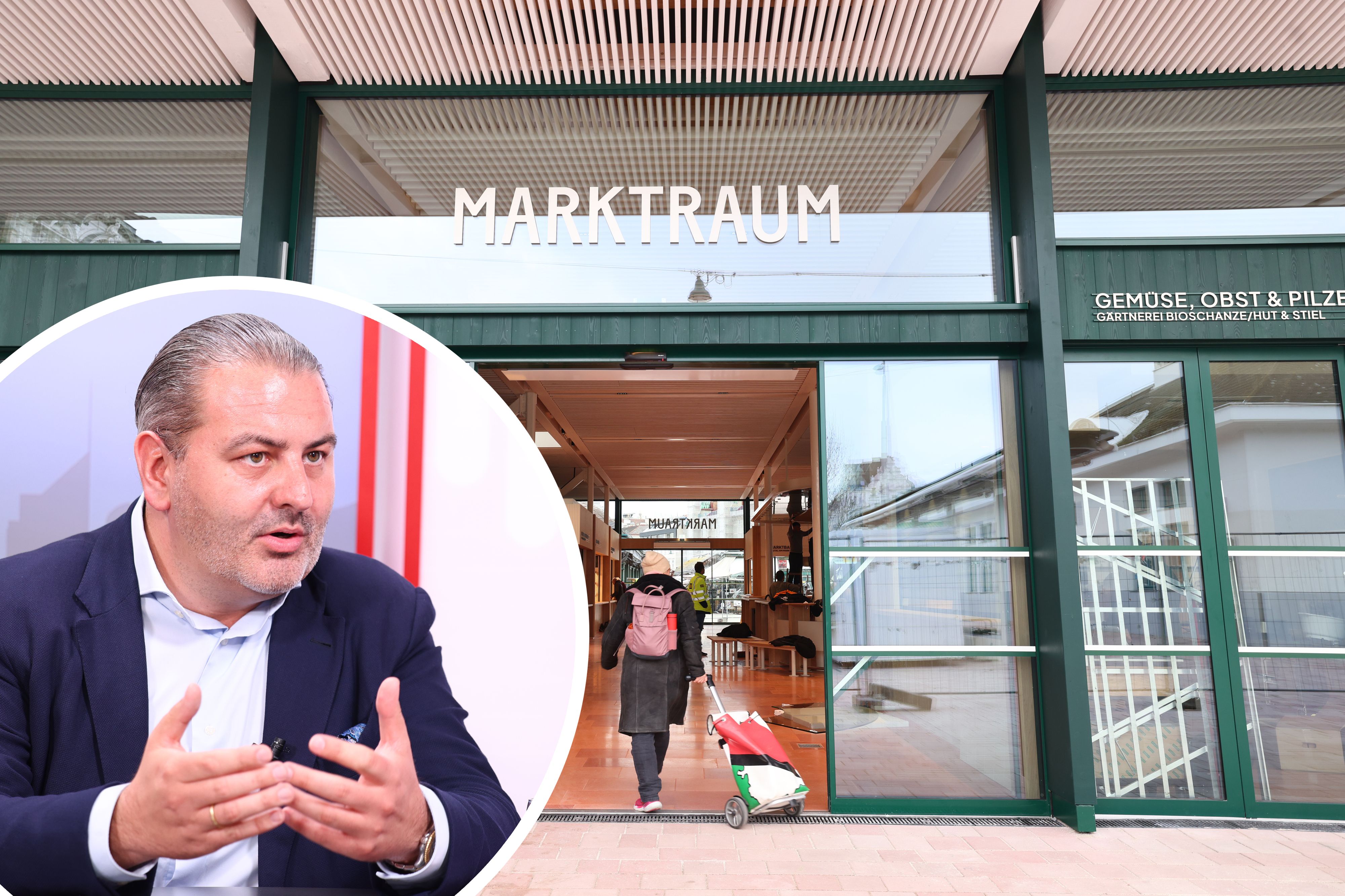 FPÖ-Bezirksparteiobmann LAbg. Leo Lugner kritisiert die Zustände in der neuen Markthalle am Naschmarkt.