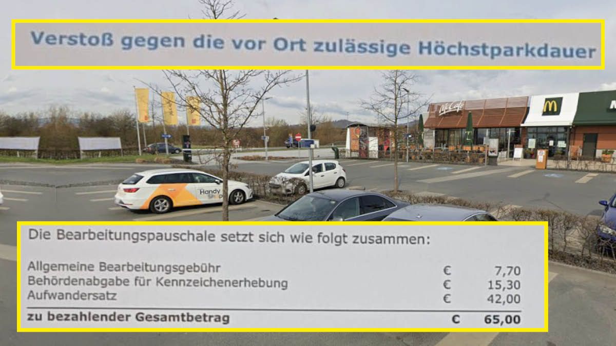 Der McDonalds-Parkplatz in Feldkirchen bei Graz und die 