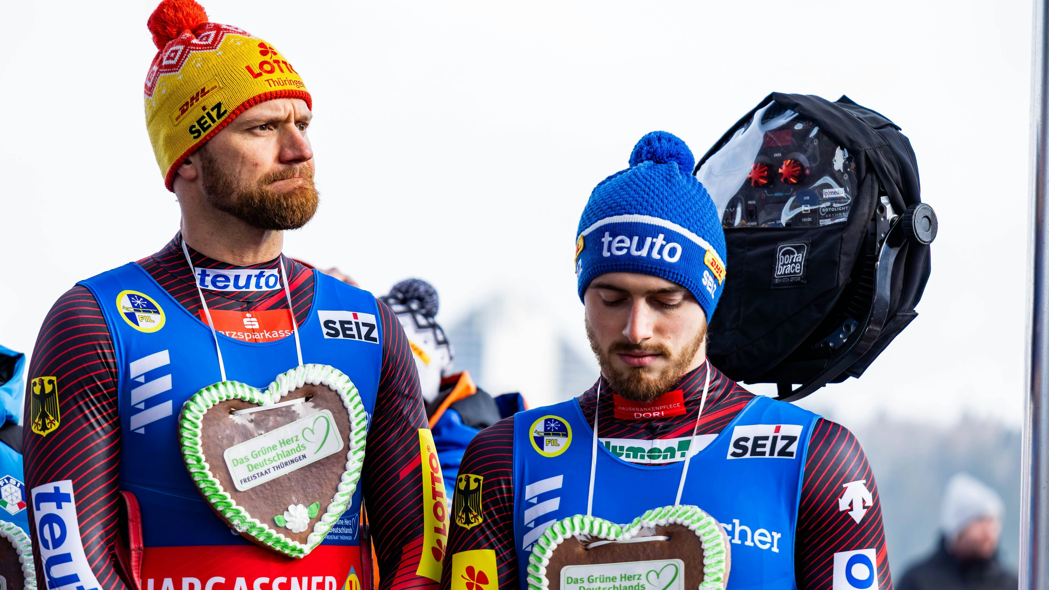 24.01.2026, GER, Rennrodeln, Saison 25/26, Maenner / Doppelsitzer, 7.Eberspaecher Rodel Weltcup / 1.Mixed-Event Europameisterschaft presented by Skechers, 1.Rennlauf / 2.Rennlauf Toni Eggert / Florian Mueller GER 98559 Oberhof LOTTO Thüringen EISARENA Oberho Thüringen Deutschland *** 24 01 2026, GER, Luge, Season 25 26, Mens Doubles, 7 Eberspaecher Luge World Cup 1 Mixed Event European Championship presented by Skechers, 1 Race 2 Race Toni Eggert Florian Mueller GER 98559 Oberhof LOTTO Thüringen EISARENA Oberho Thüringen Germany