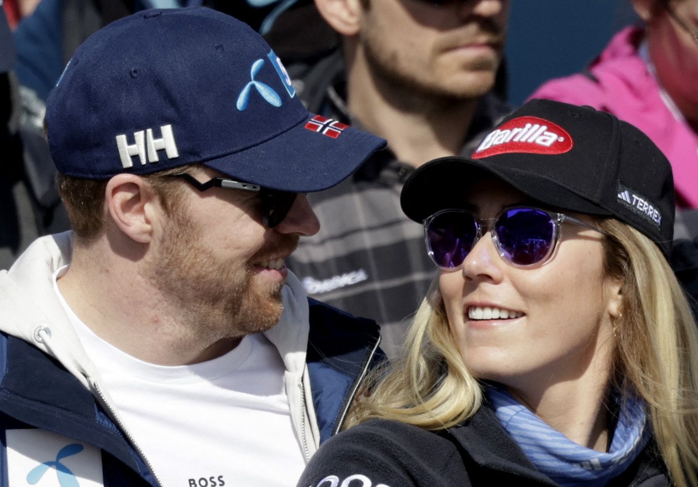 Aleksander Aamodt Kilde und seine Verlobte Mikaela Shiffrin.