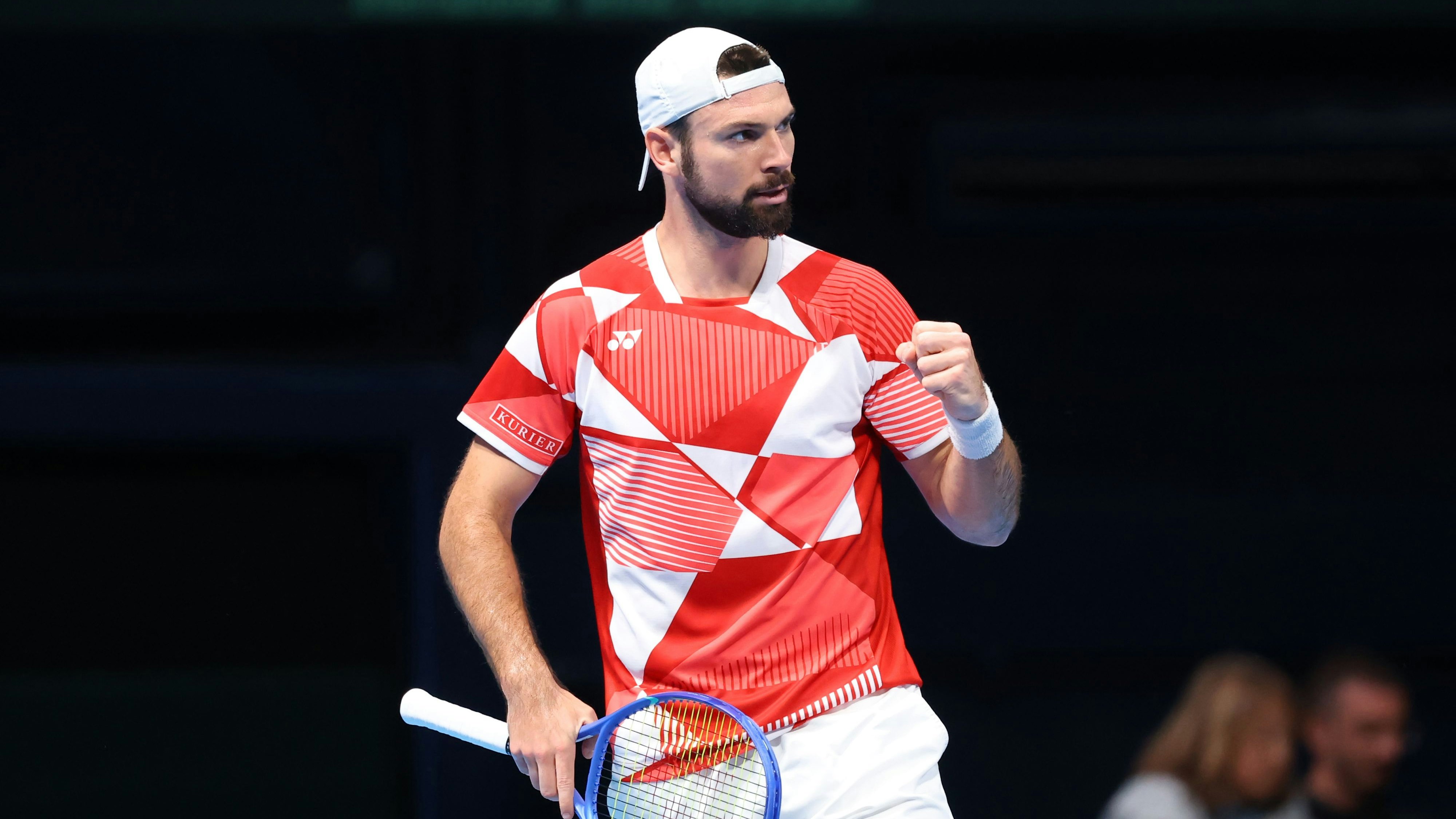 Österreichs Tennis-Star Jurij Rodionov. 