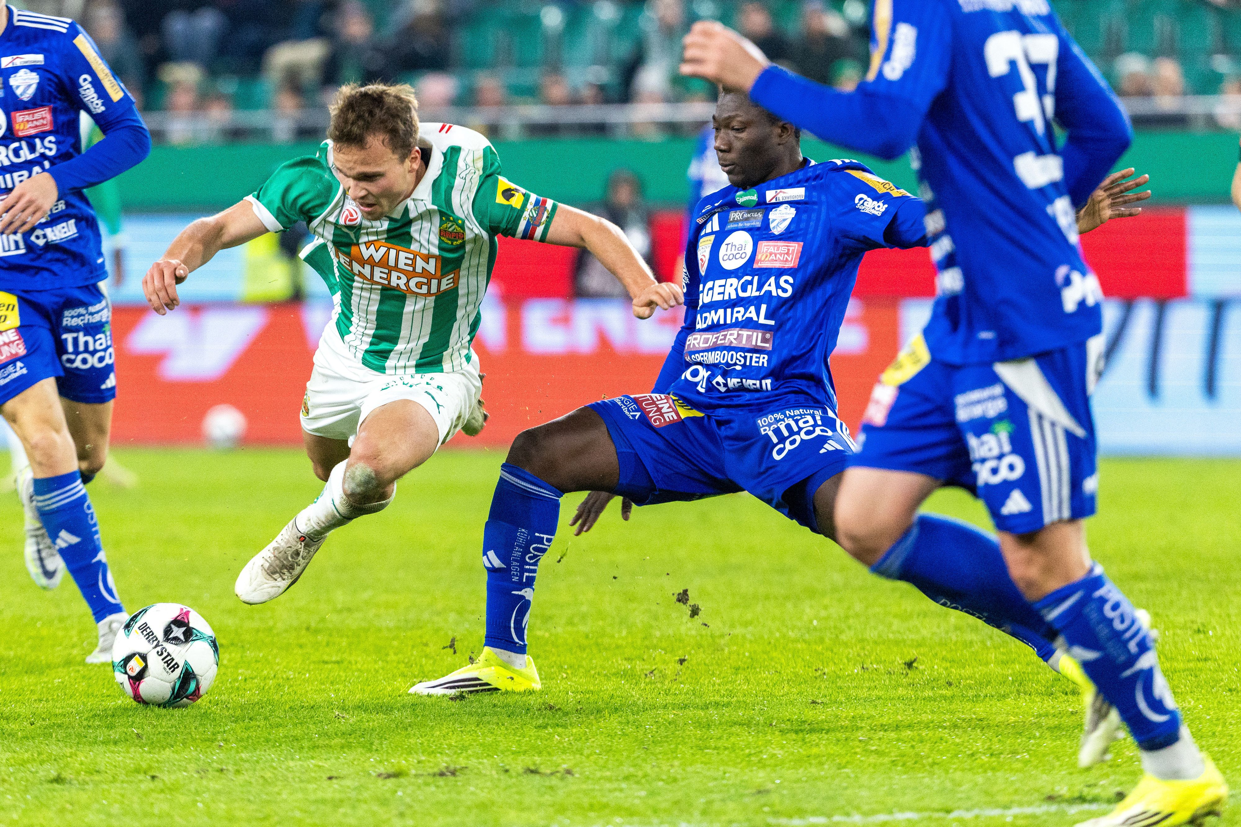 Umkämpfte Partie zwischen Rapid und Hartberg.