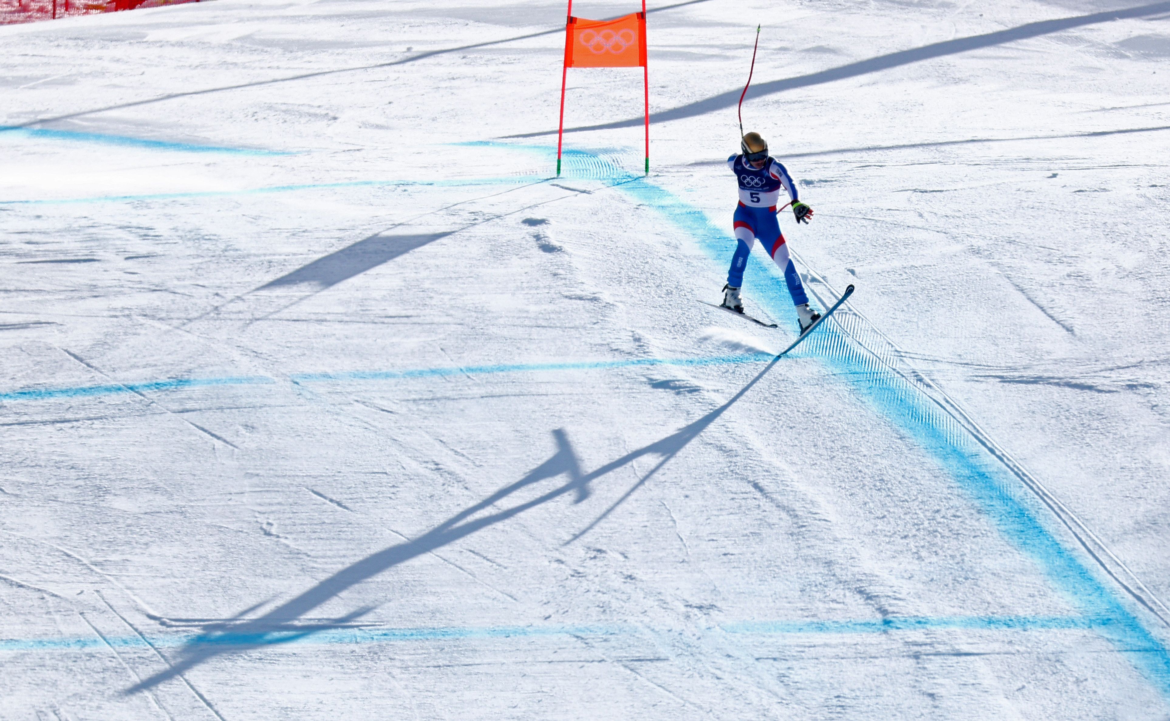 Heute.at - Ski-Star verhindert wilden Sturz in Olympia-Abfahrt