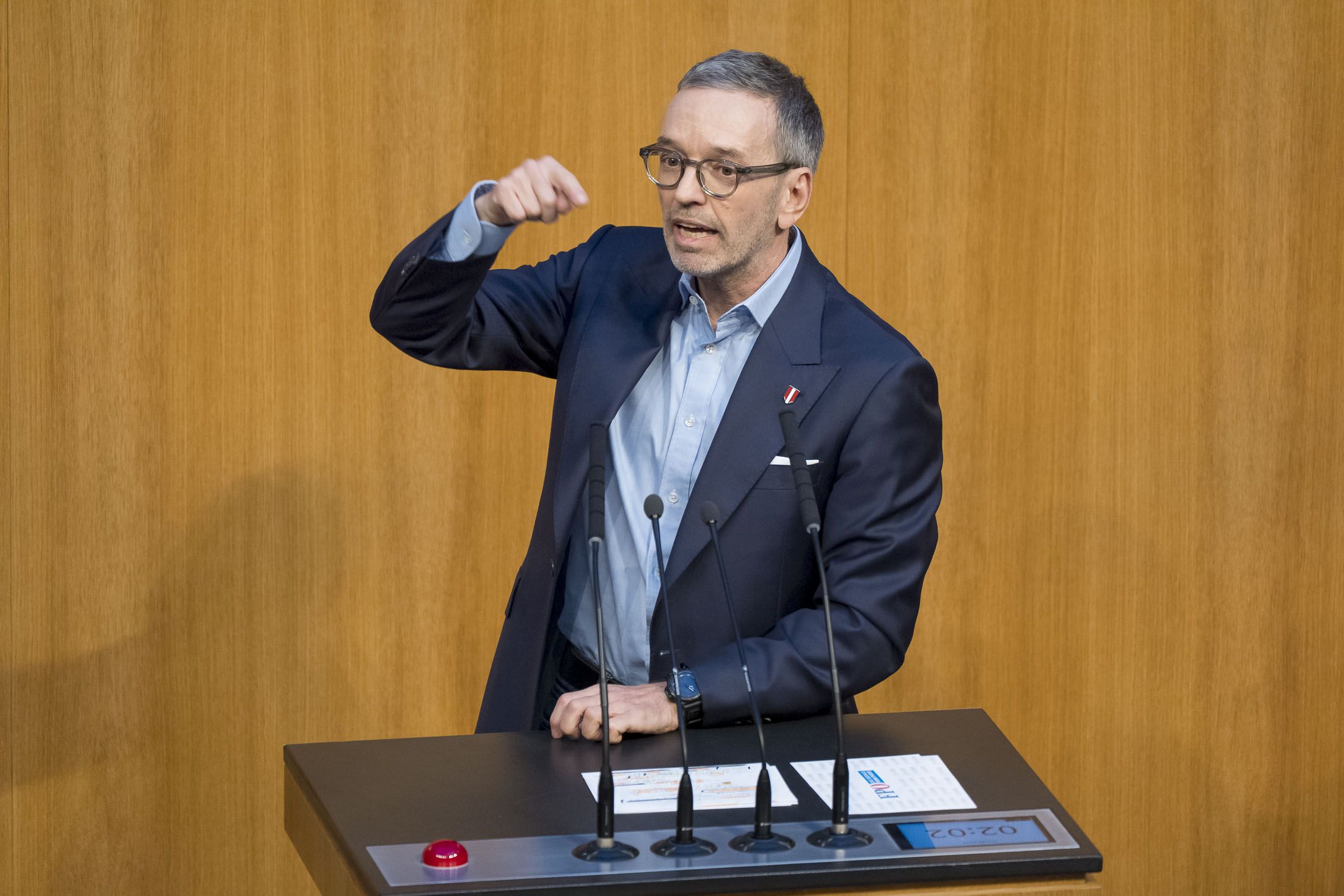 Herbert Kickl während einer Nationalratssitzung im November 2025.