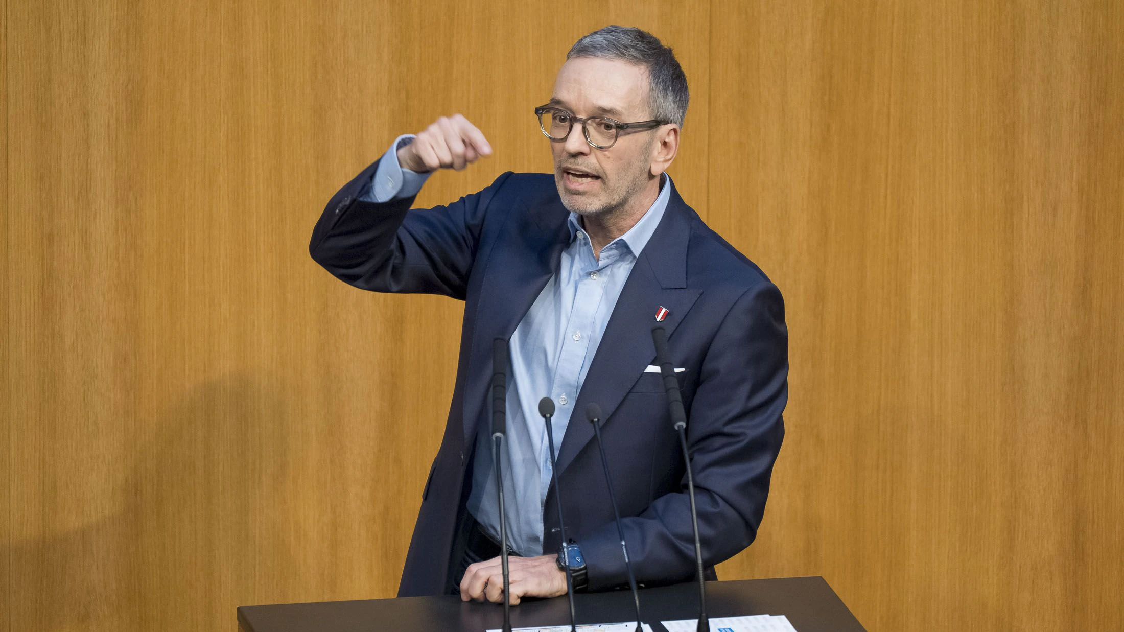 Herbert Kickl während einer Nationalratssitzung im November 2025.