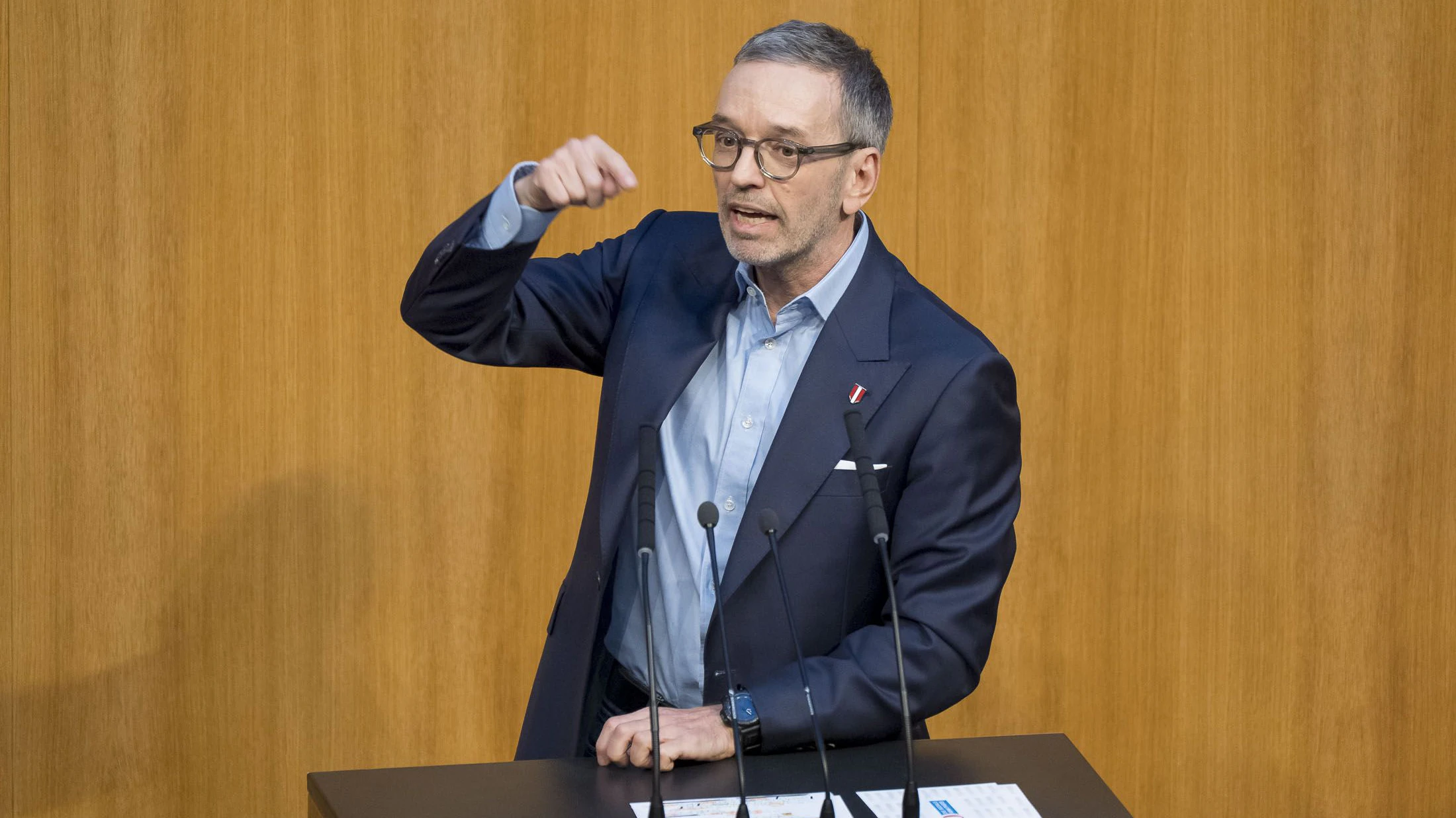 Herbert Kickl während einer Nationalratssitzung im November 2025.
