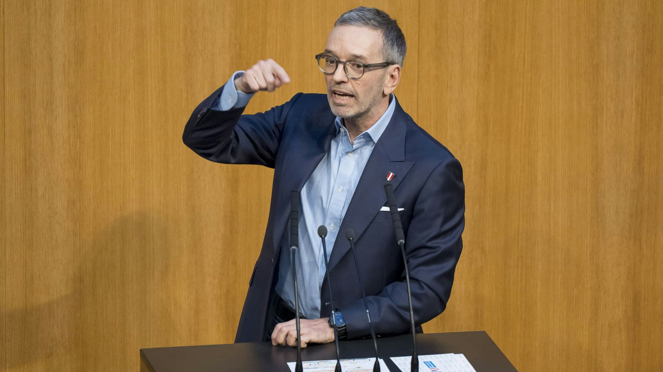Herbert Kickl während einer Nationalratssitzung im November 2025.