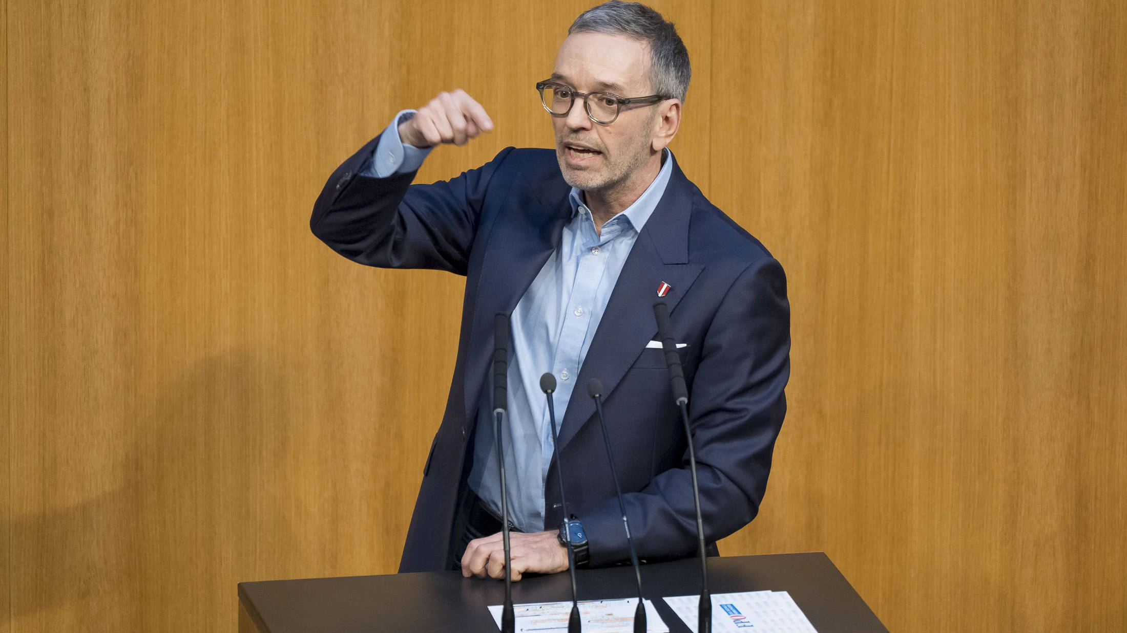 Herbert Kickl während einer Nationalratssitzung im November 2025.