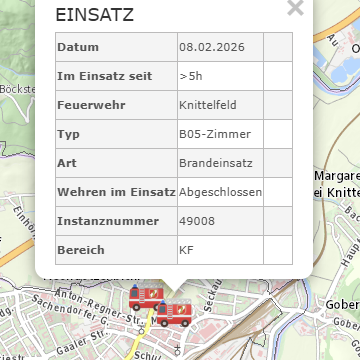 Der Brand ereignete sich mitten in der Innenstadt von Knittelfeld.