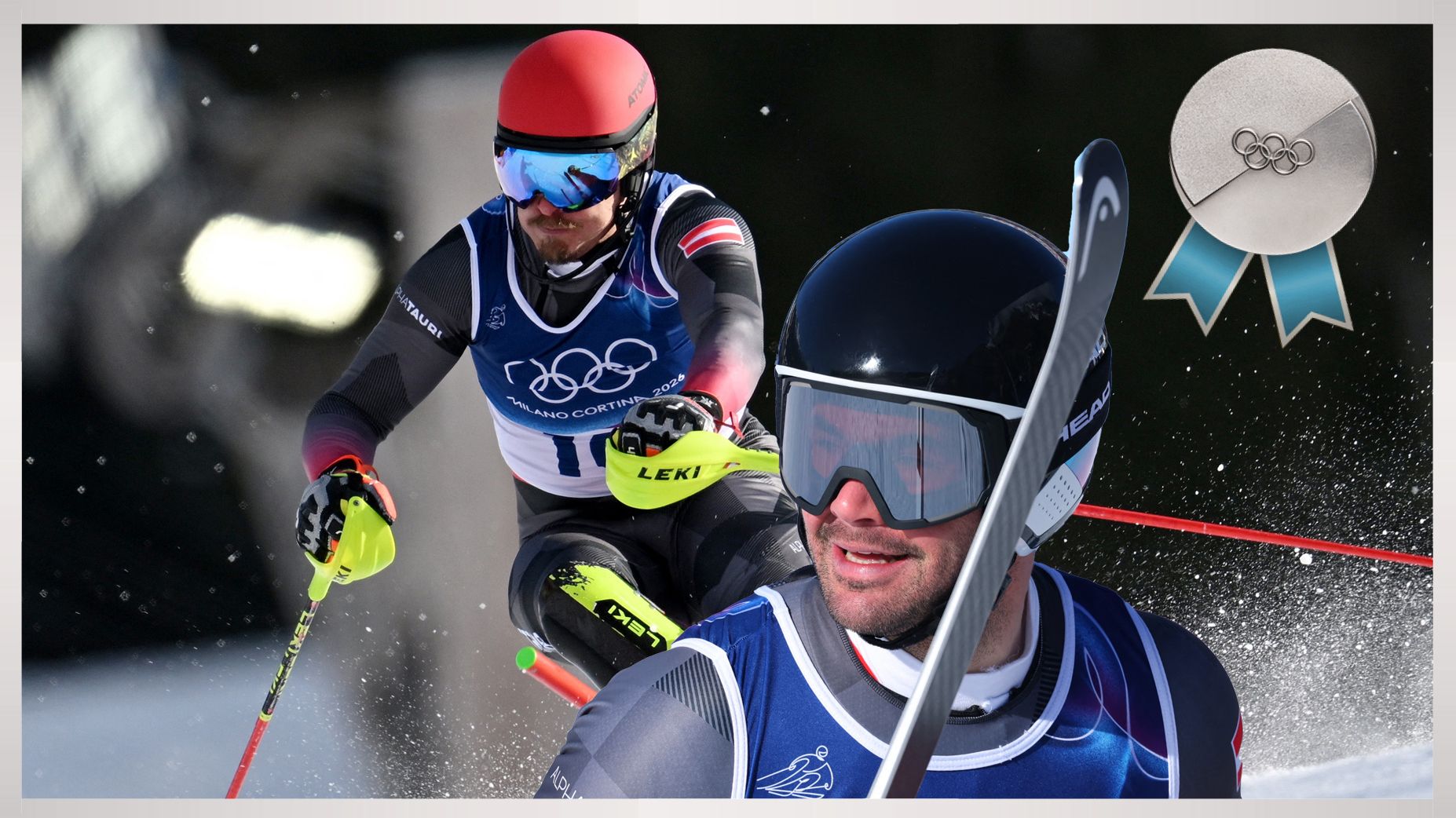 Manuel Feller und Vincent Kriechmayr (r.) holen Kombi-Silber.