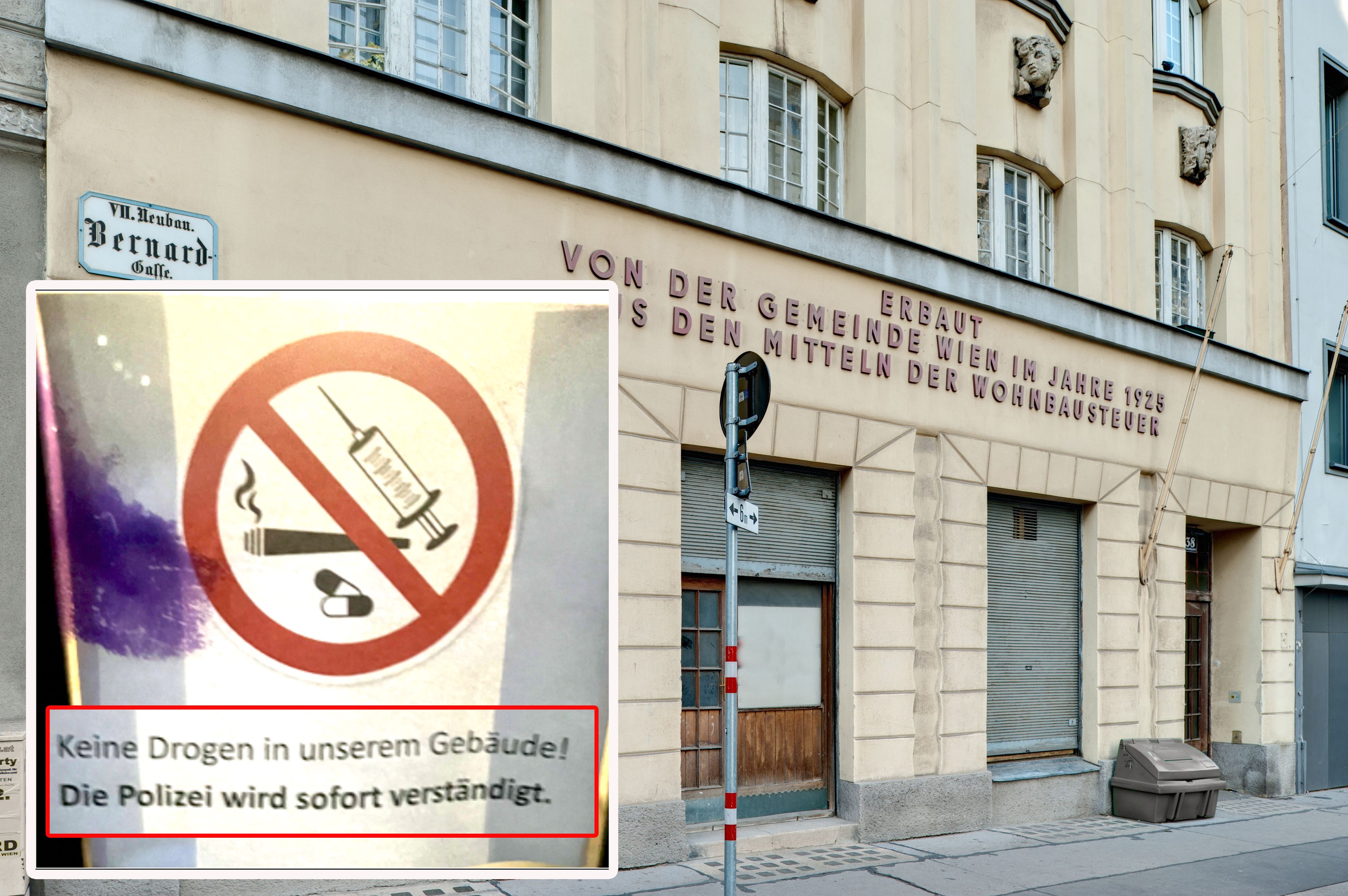 Wien, Gemeindebau des 'Roten Wien' - Vienna, Council Tenement Block, 'Red Vienna', Bernardgasse 38, Leo Kammel sen. 1926