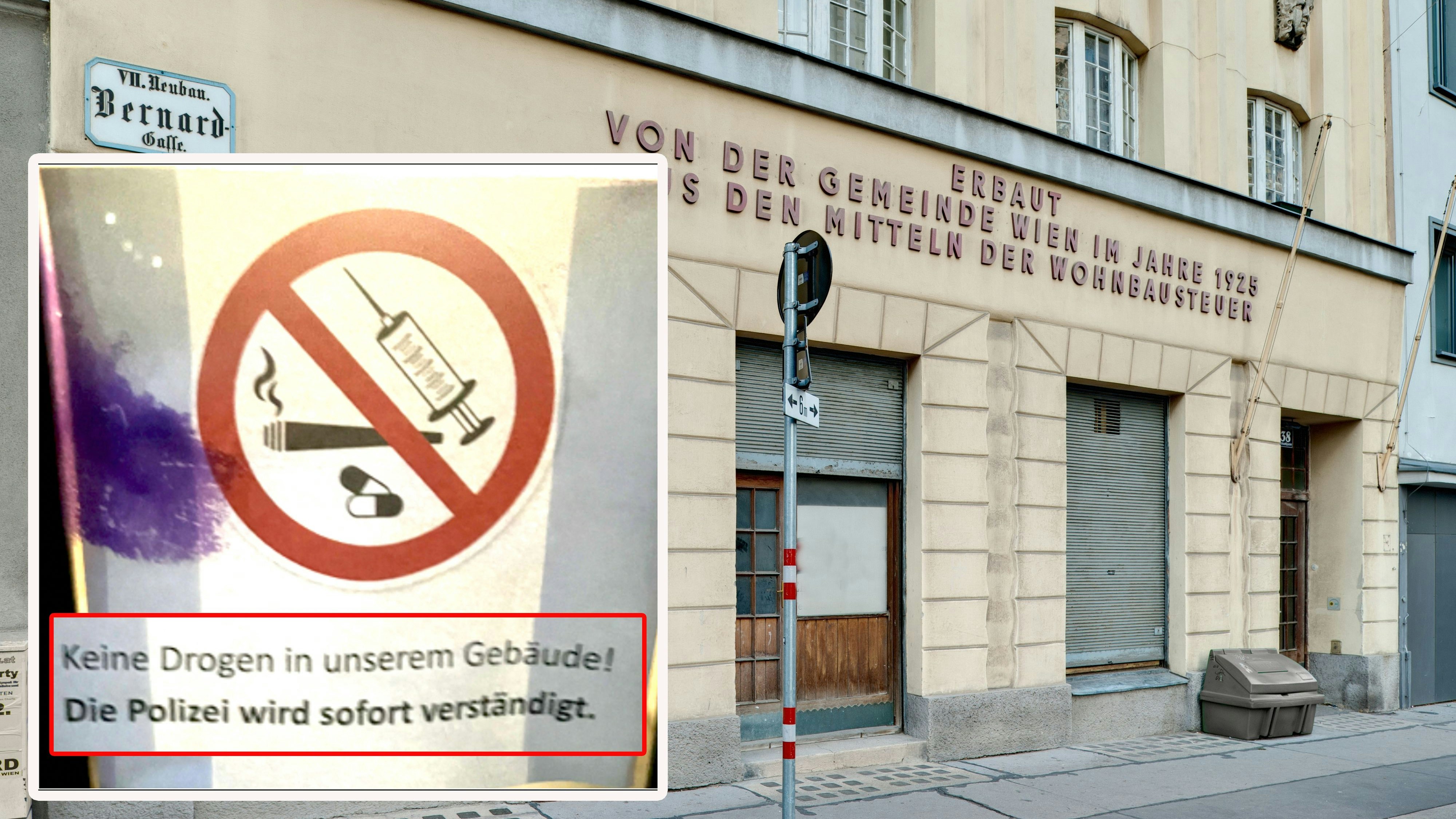 Wien, Gemeindebau des 'Roten Wien' - Vienna, Council Tenement Block, 'Red Vienna', Bernardgasse 38, Leo Kammel sen. 1926