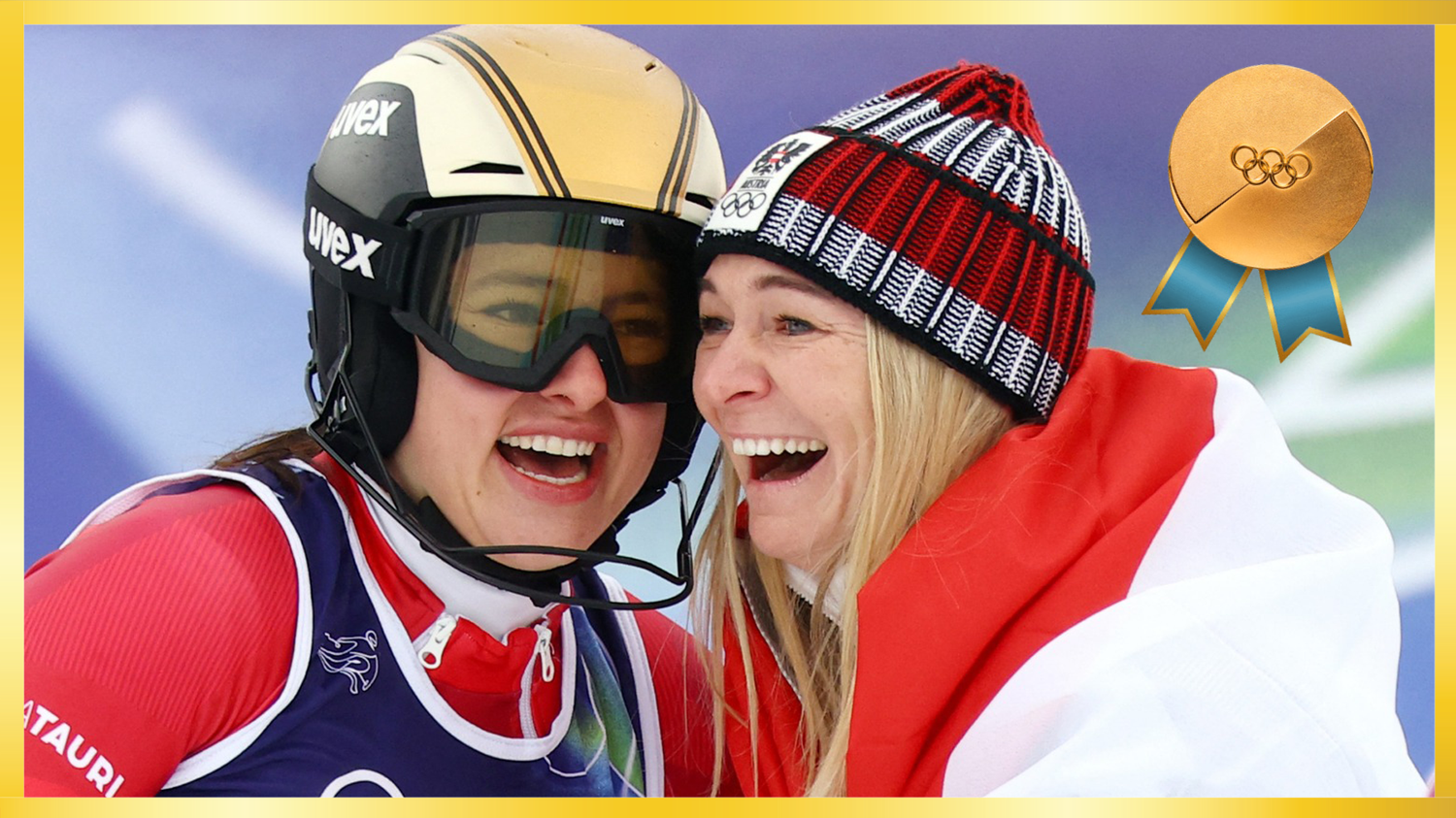 Katharina Huber und Ariane Rädler schnappen sich die Goldmedaille.