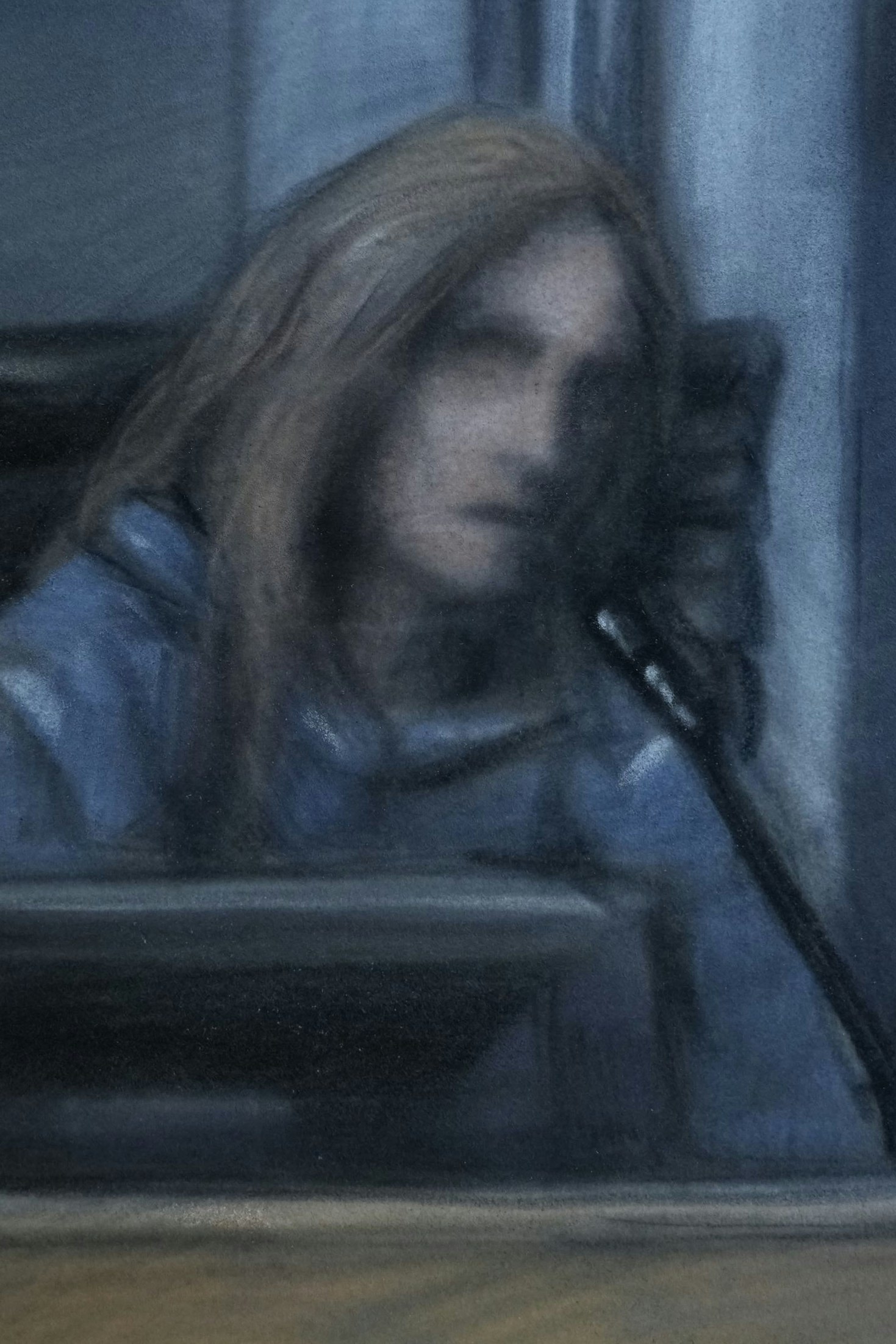 Das mutmaßliche Opfer wurde vom Gerichtszeichner so dargestellt, dass man ihre Gesichtszüge nicht erkennen kann