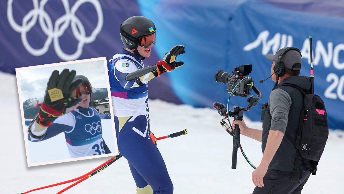 Dmytro Shepiuk hielt eine Botschaft in die TV-Kamera. 