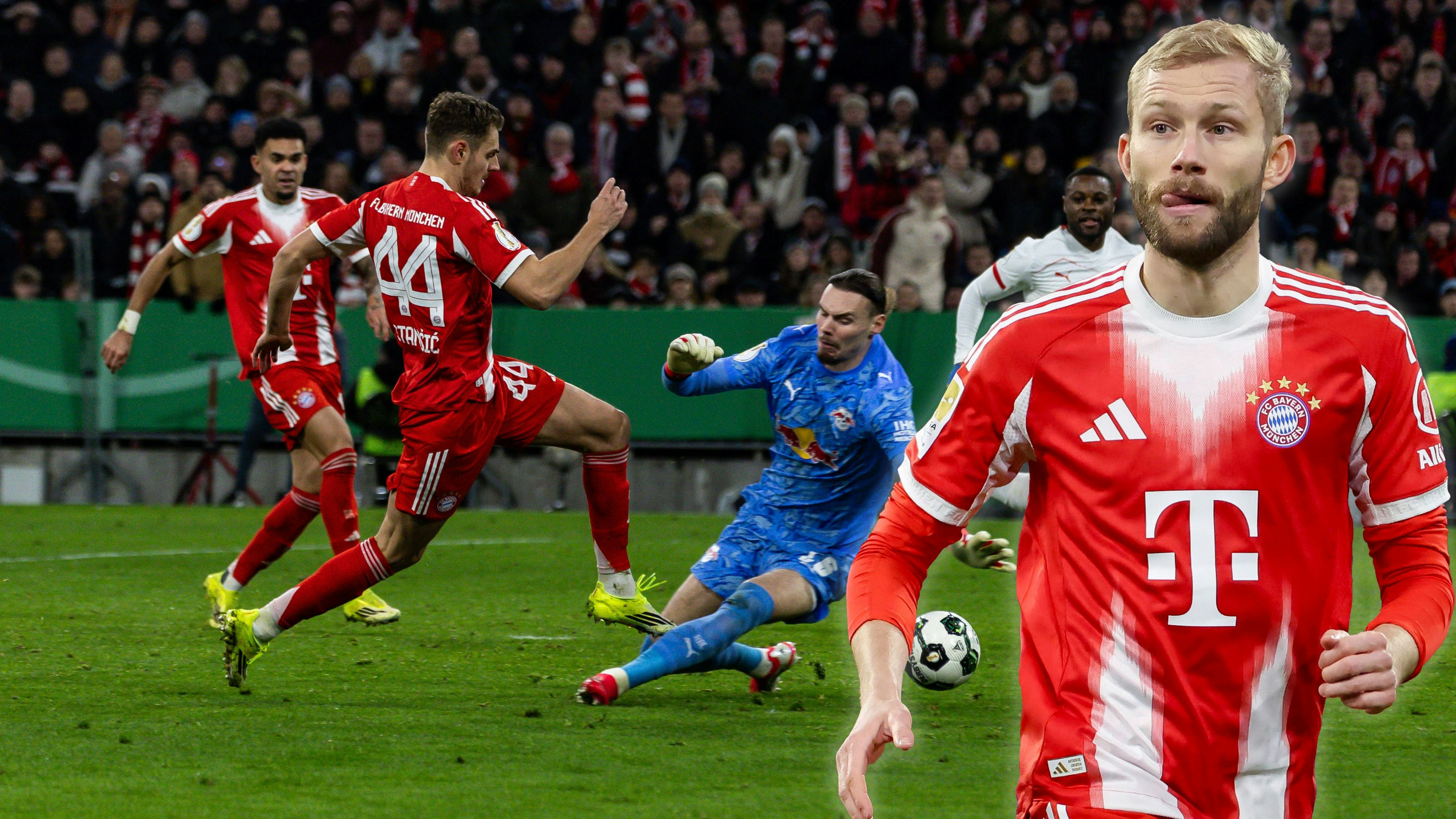 Konrad Laimer und die Bayern stehen im Pokal-Halbfinale